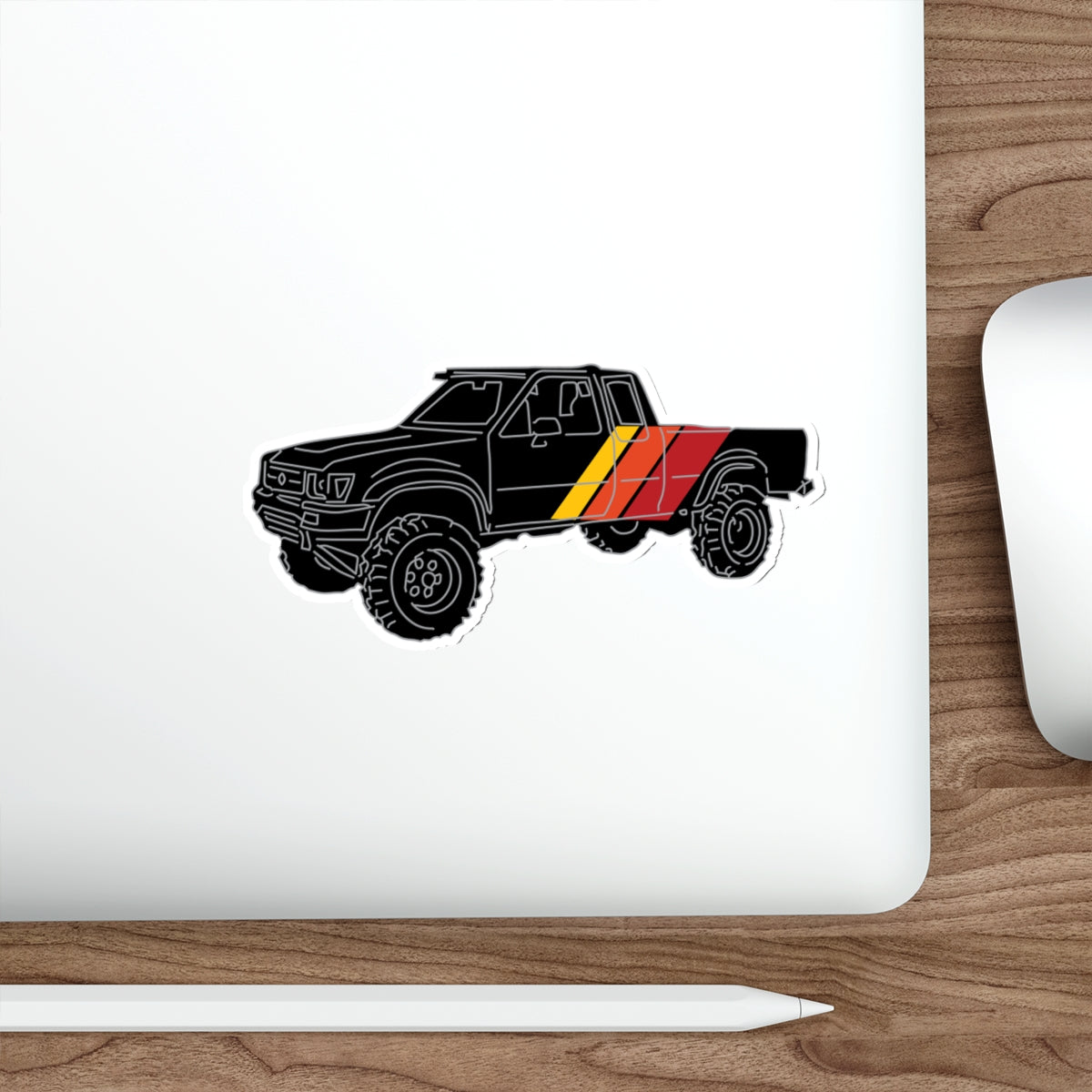 Retro Black Toyota Truck Die-Cut Stickers
