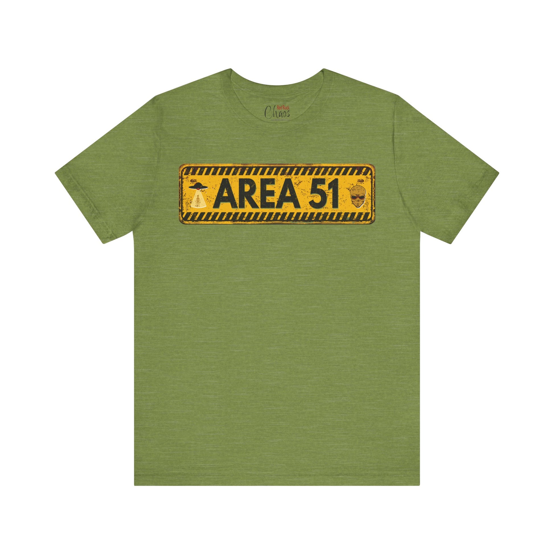Area 51 Distressed Alien Sign Graphic Tee – Vintage Sci-Fi UFO Shirt