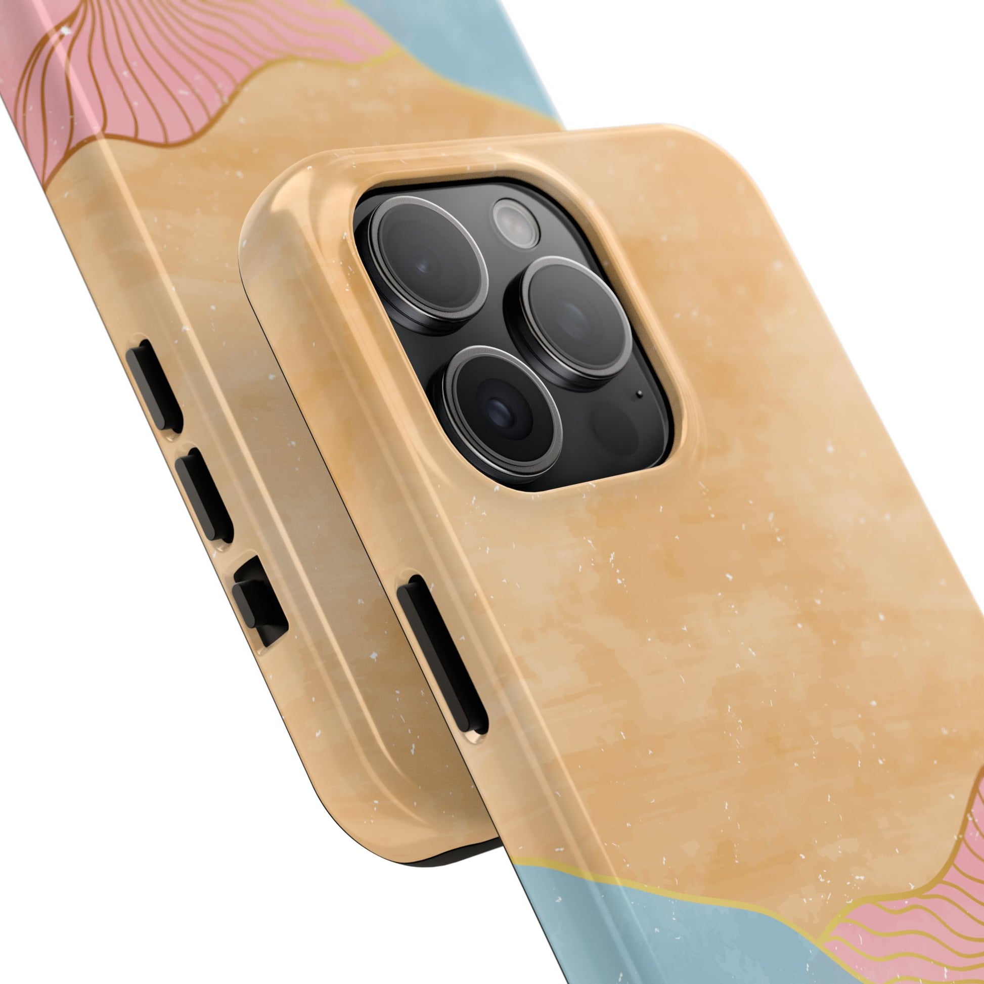 Golden Horizon Abstract Mountain Phone Case
