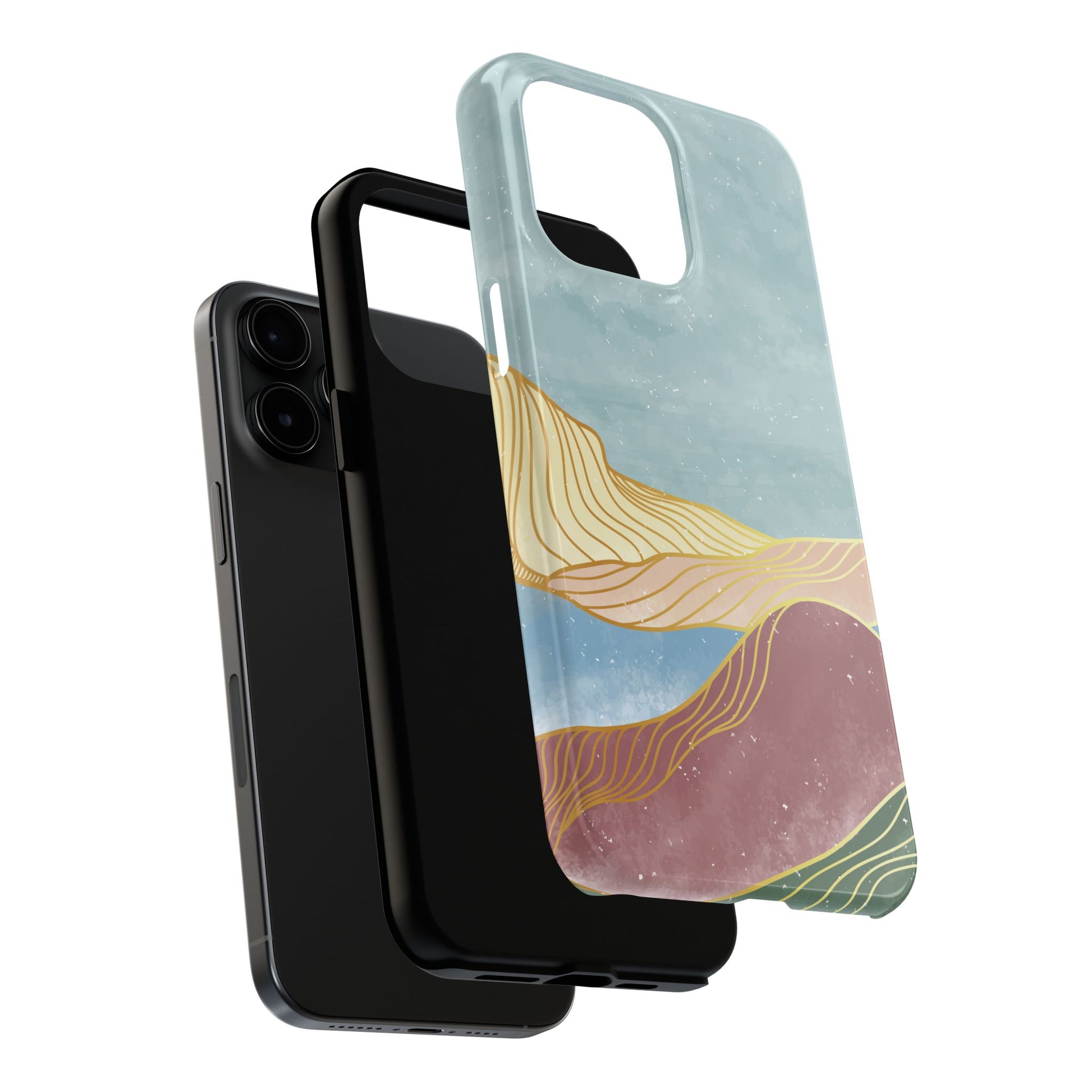 Abstract Mountain Blue Skies scene Phone Case