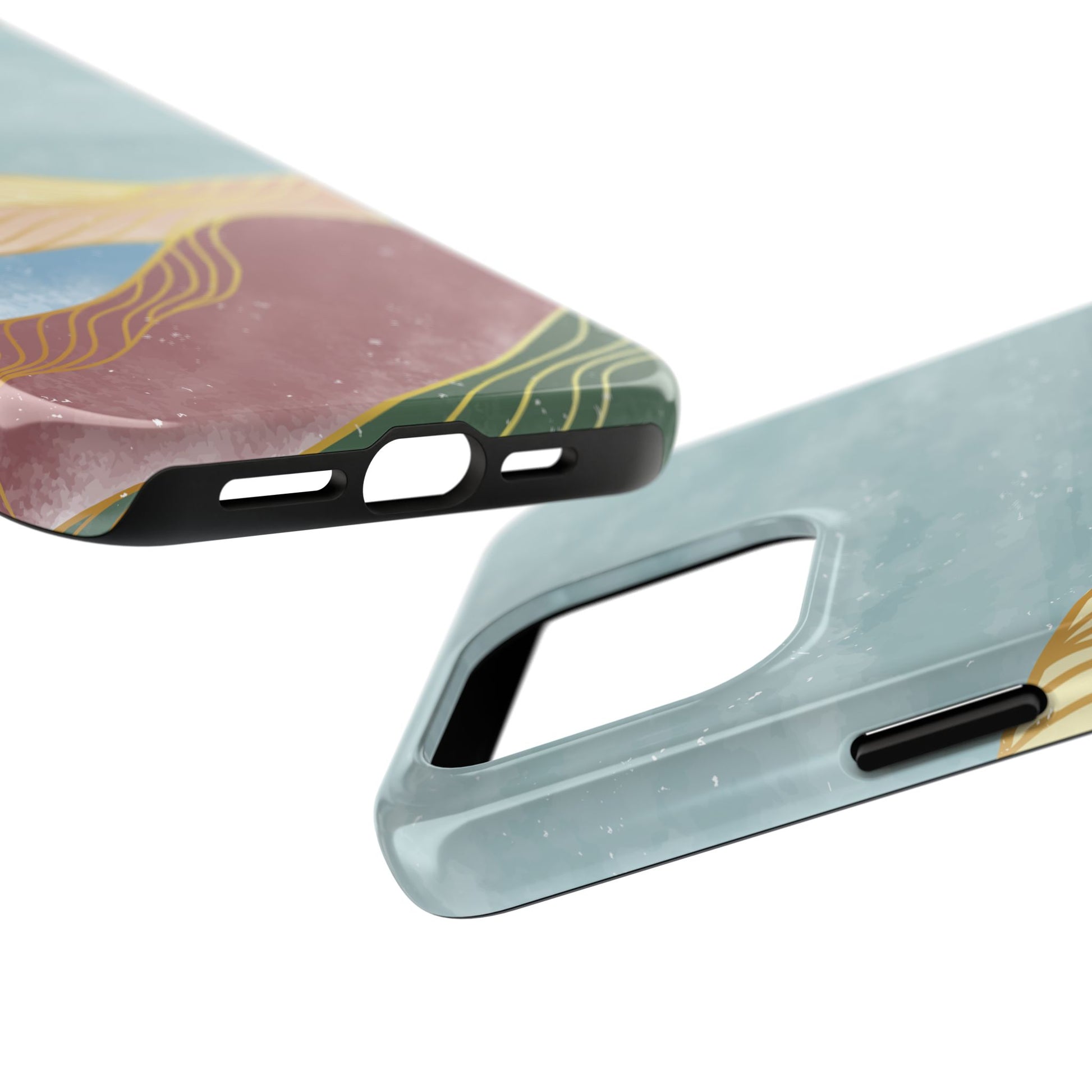 Abstract Mountain Blue Skies scene Phone Case