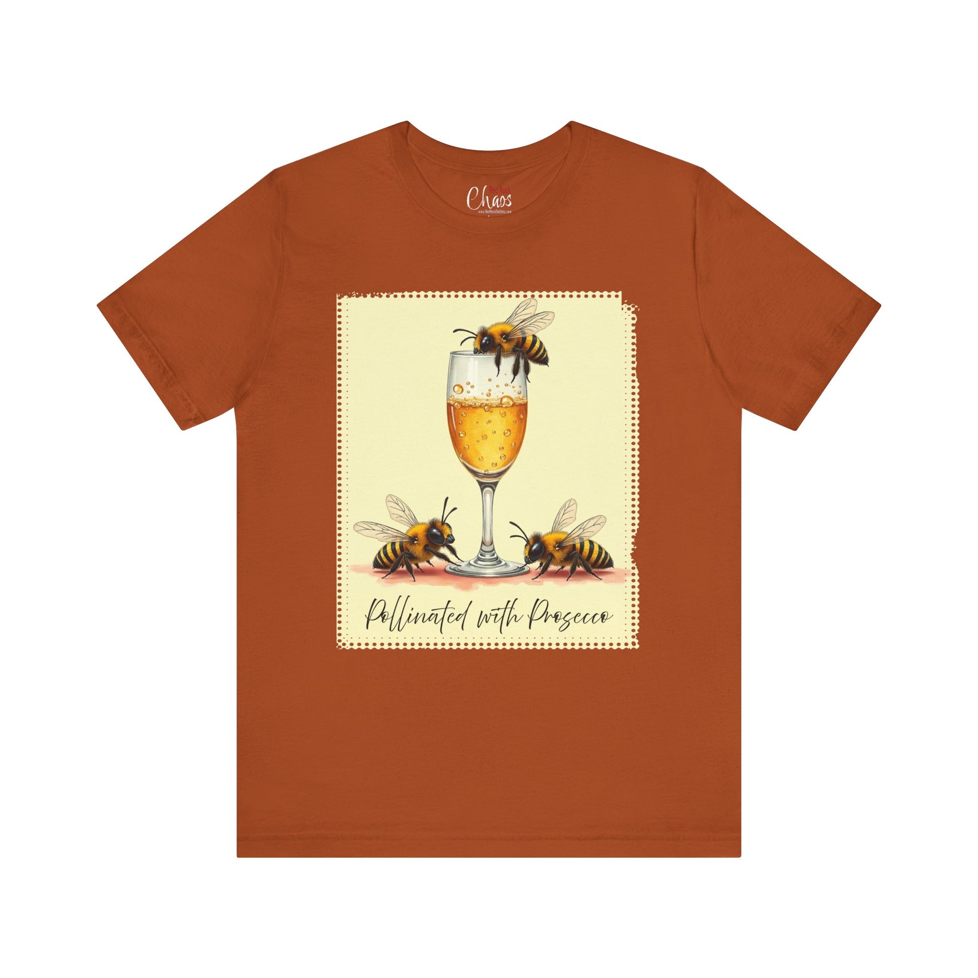 Pollinated with Prosecco – Cute Funny Bee Pun Tee