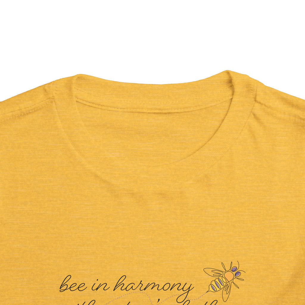 Bee in Harmony with Nature's Rhythms- Toddler Short Sleeve Tee