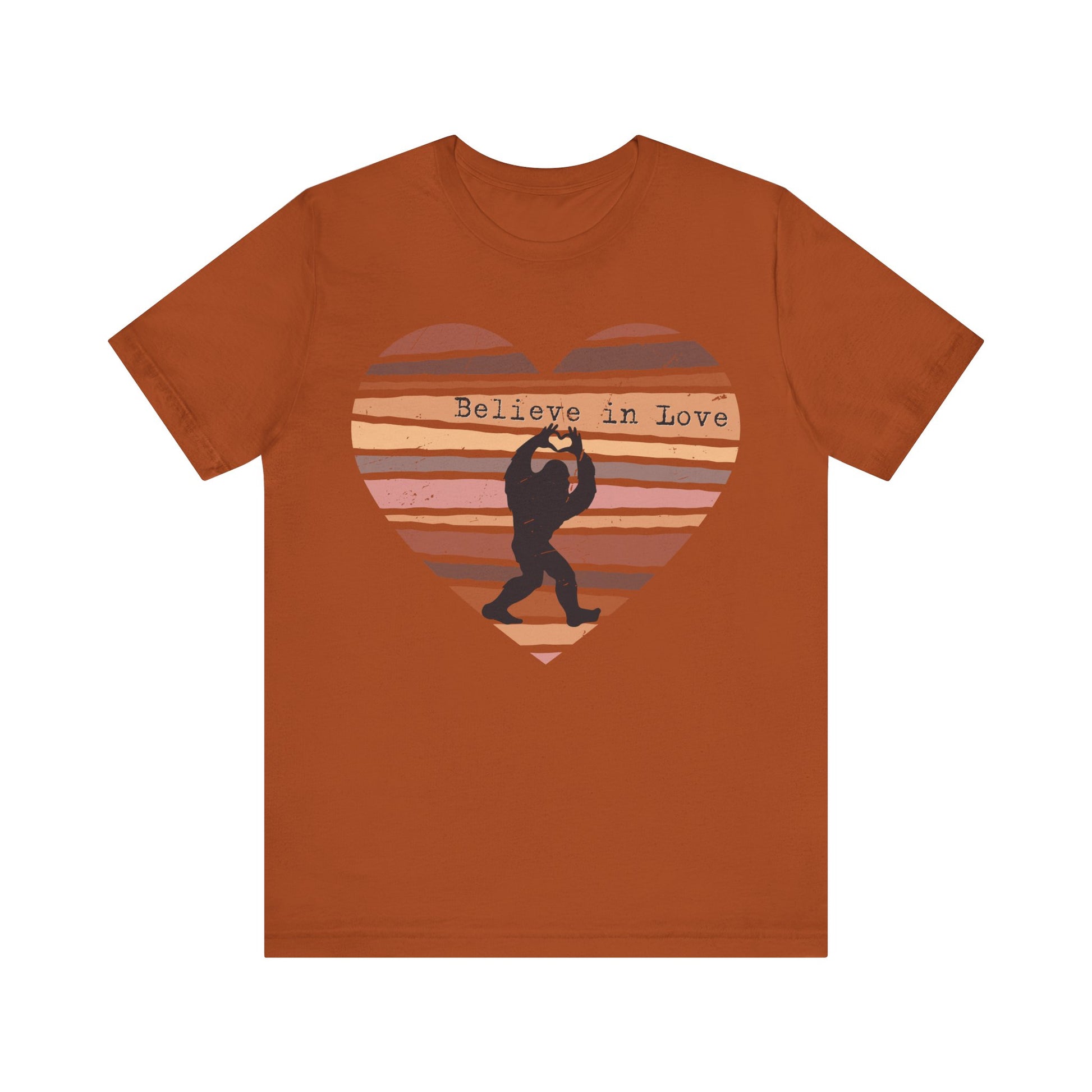 Believe in Love Bigfoot Retro Heart