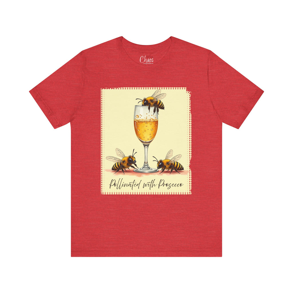 Pollinated with Prosecco – Cute Funny Bee Pun Tee