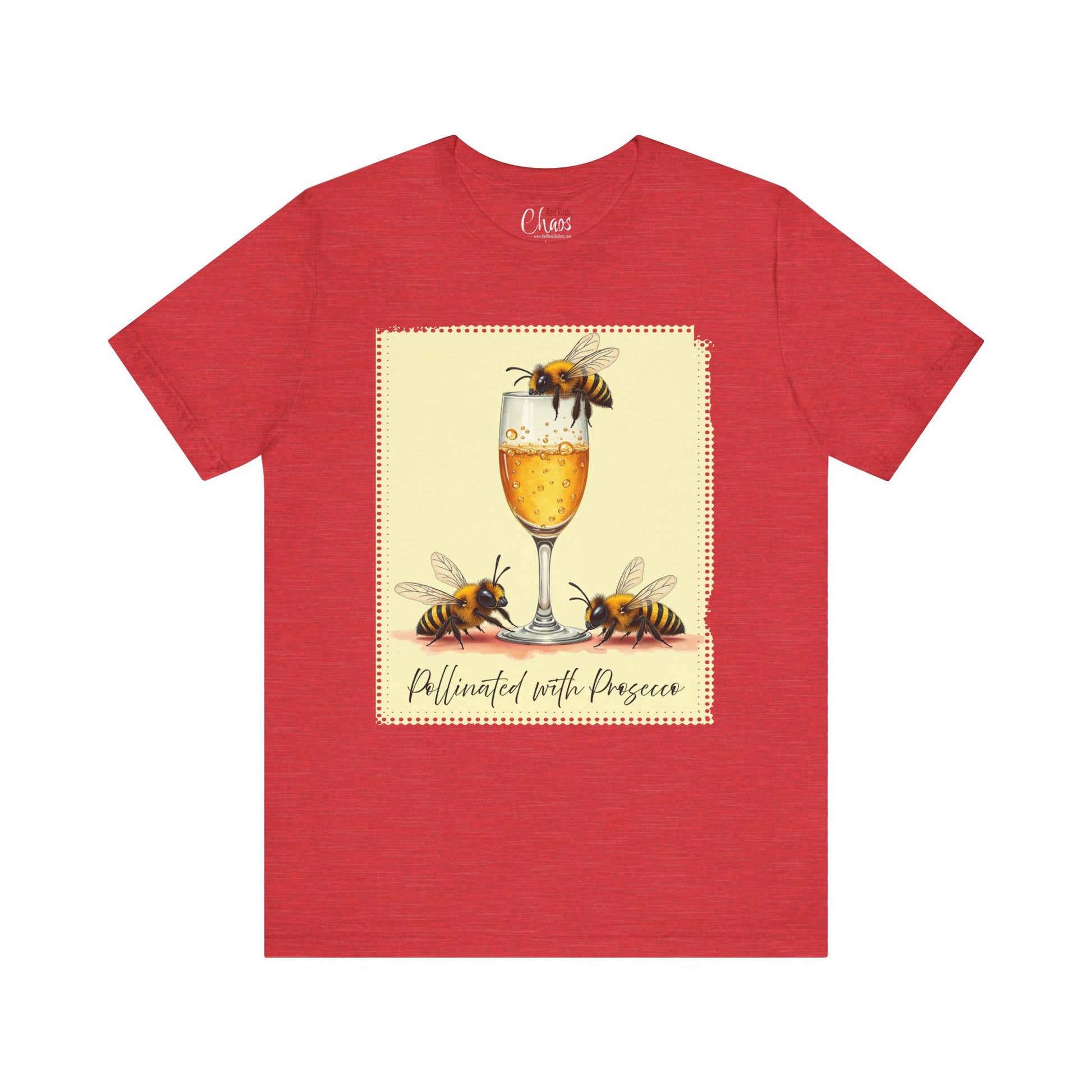 Pollinated with Prosecco – Cute Funny Bee Pun Tee