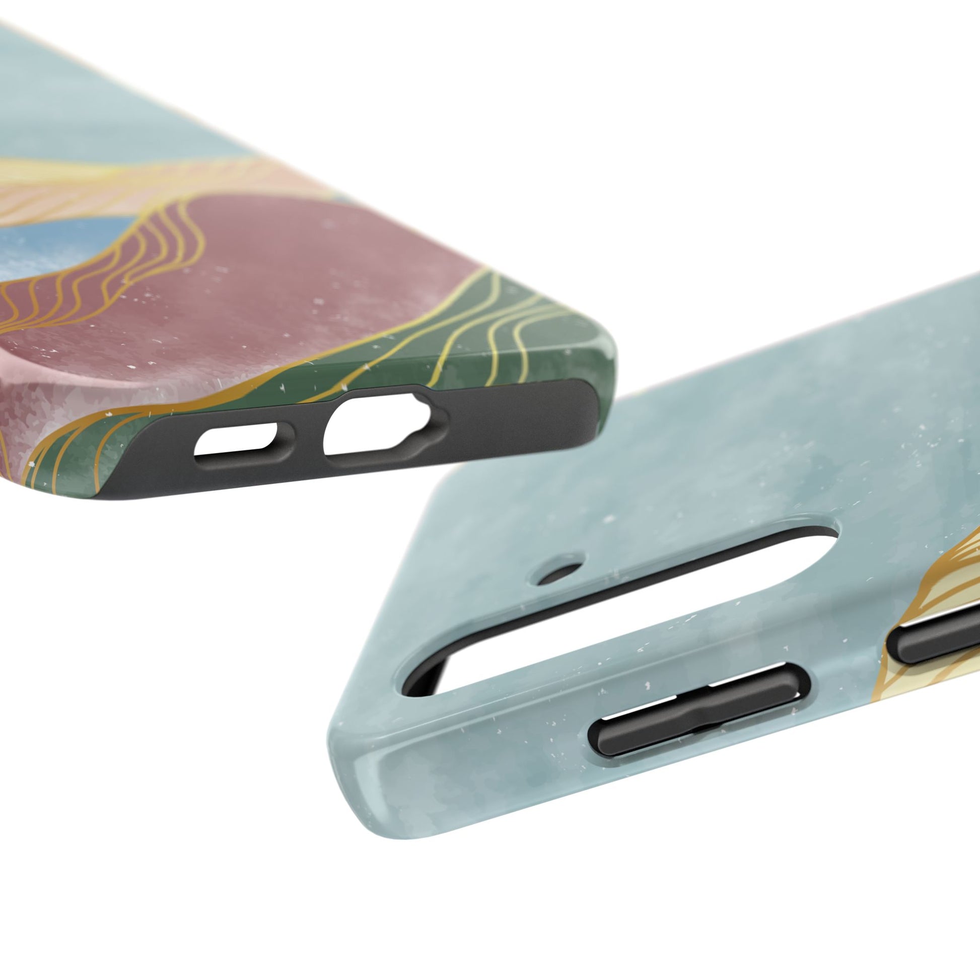 Abstract Mountain Blue Skies scene Phone Case
