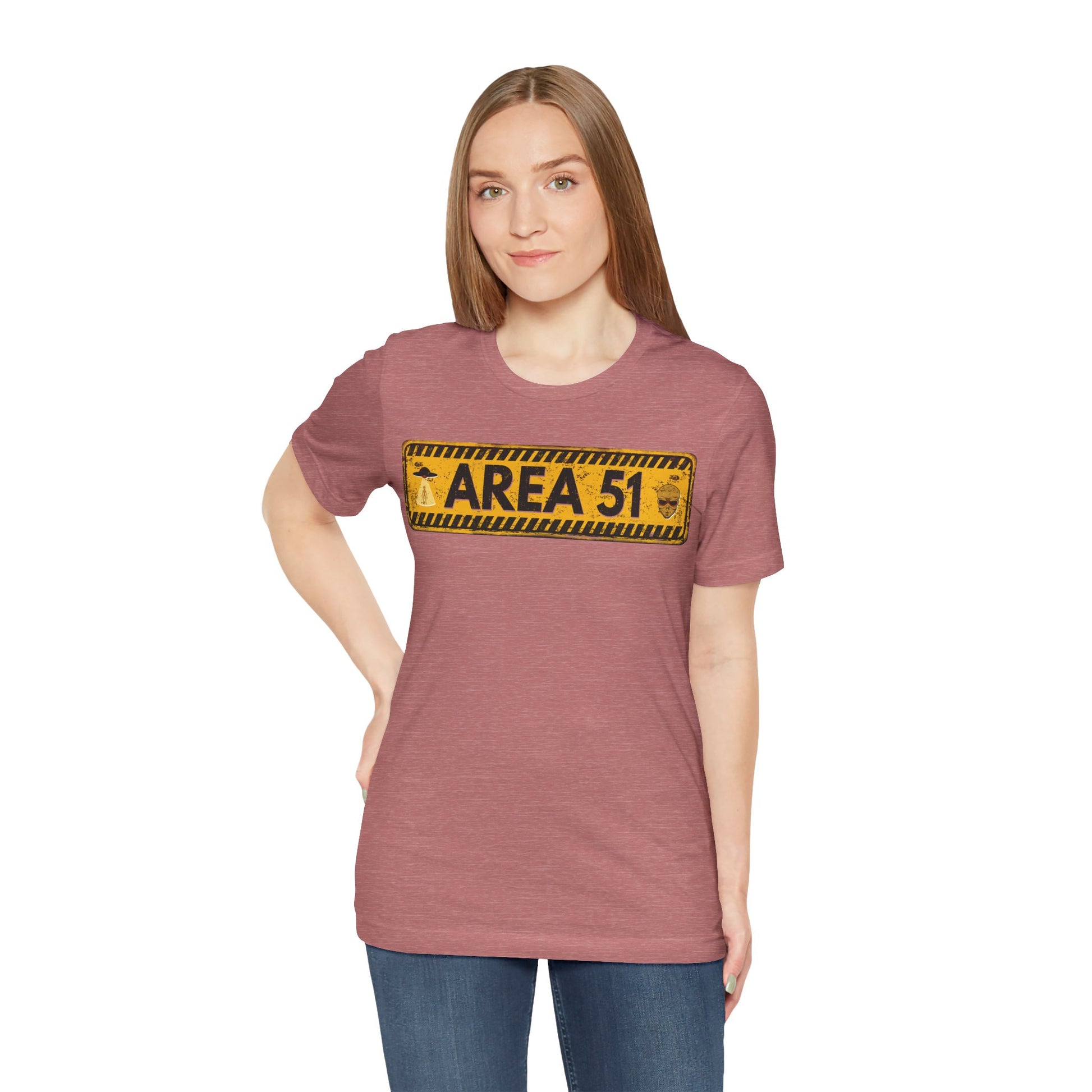Area 51 Distressed Alien Sign Graphic Tee – Vintage Sci-Fi UFO Shirt