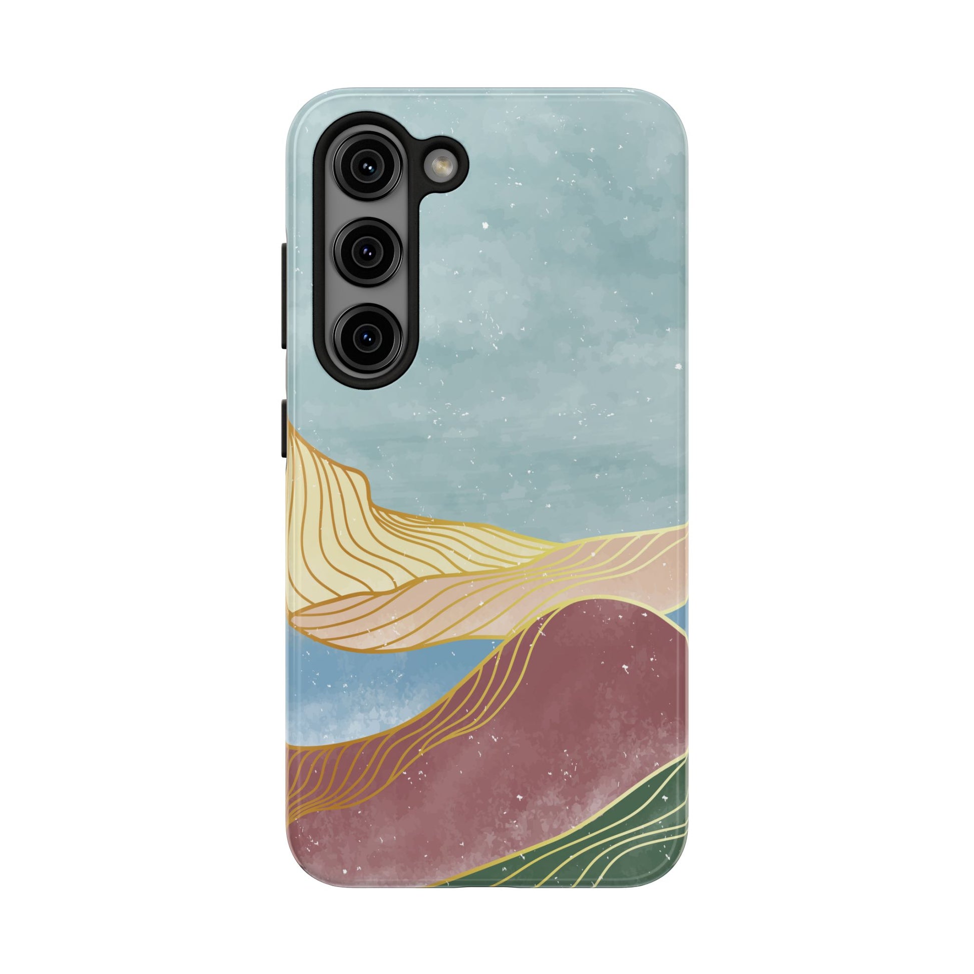 Abstract Mountain Blue Skies scene Phone Case