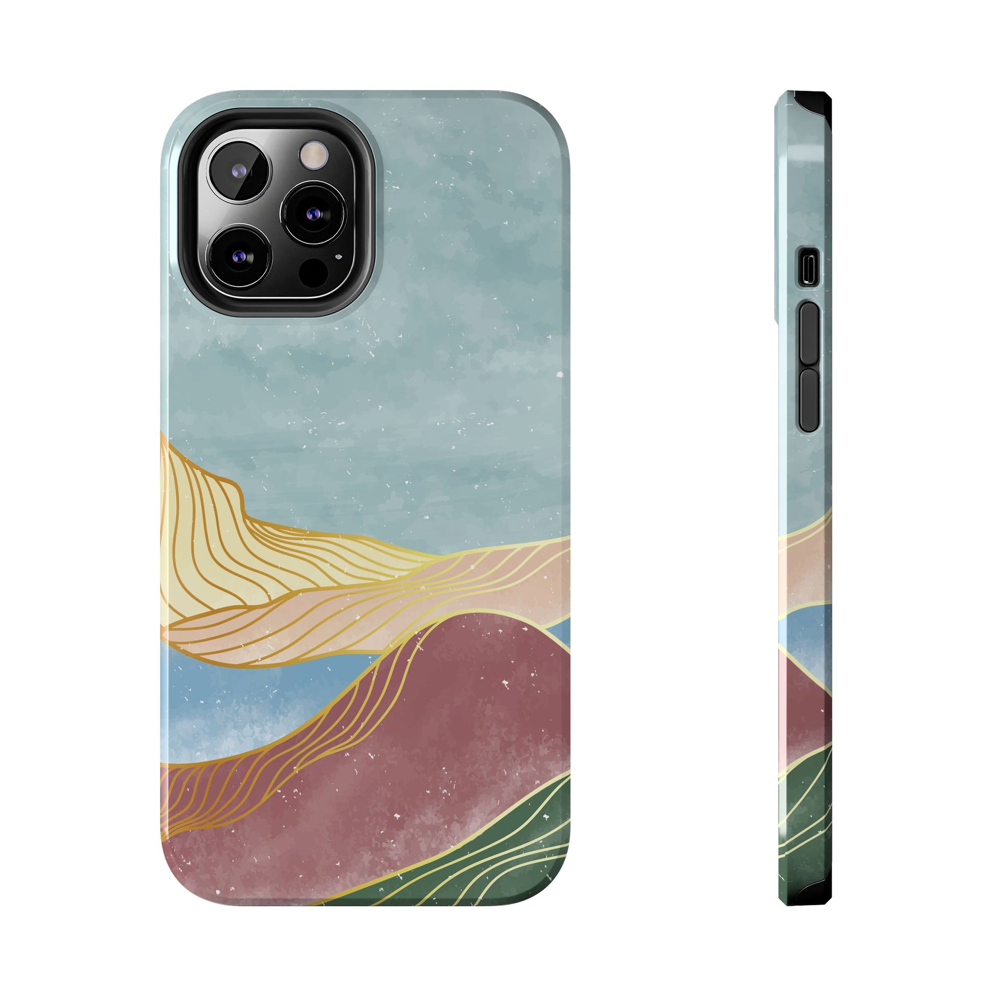 Abstract Mountain Blue Skies scene Phone Case
