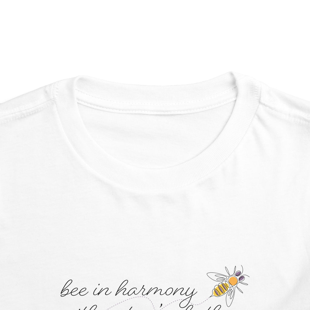 Bee in Harmony with Nature's Rhythms- Toddler Short Sleeve Tee