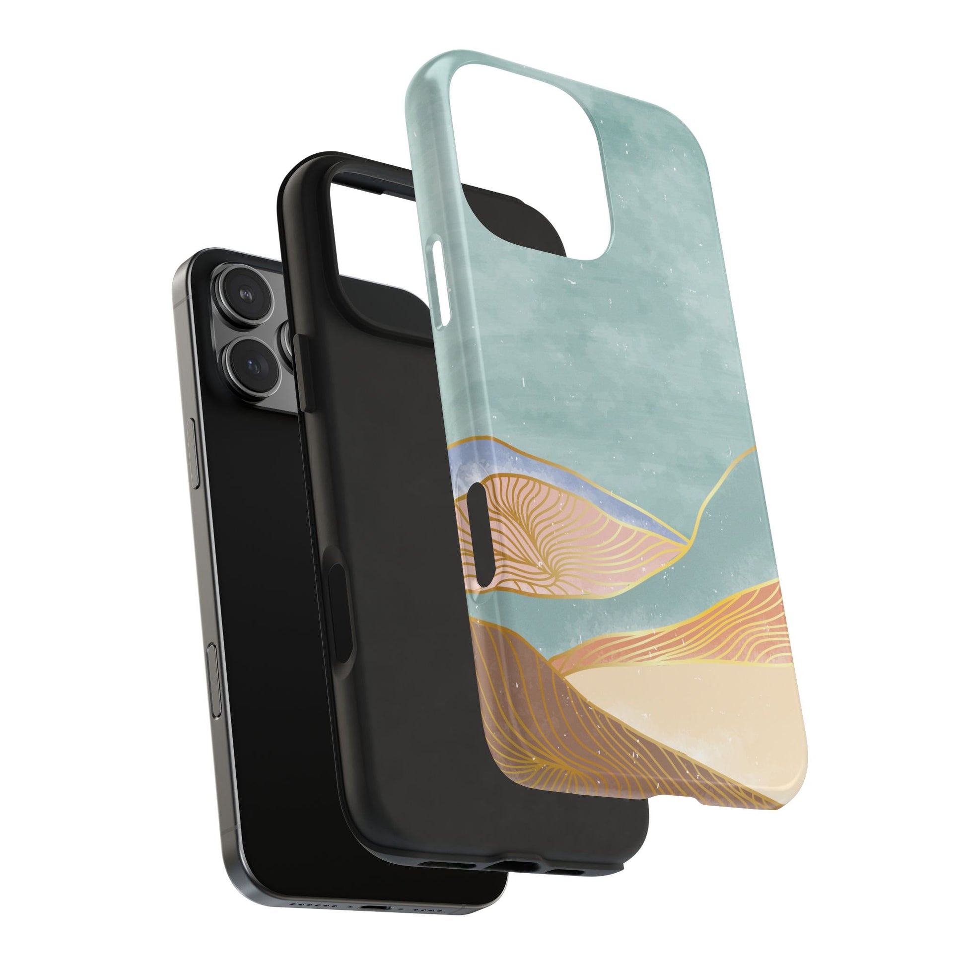 Soft Mist Abstract Mountain Cell Phone Case