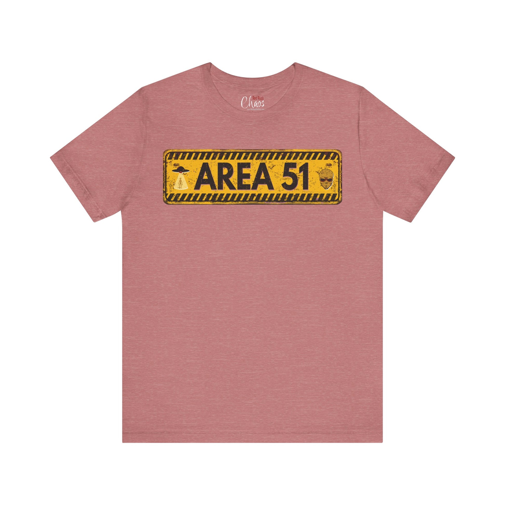 Area 51 Distressed Alien Sign Graphic Tee – Vintage Sci-Fi UFO Shirt