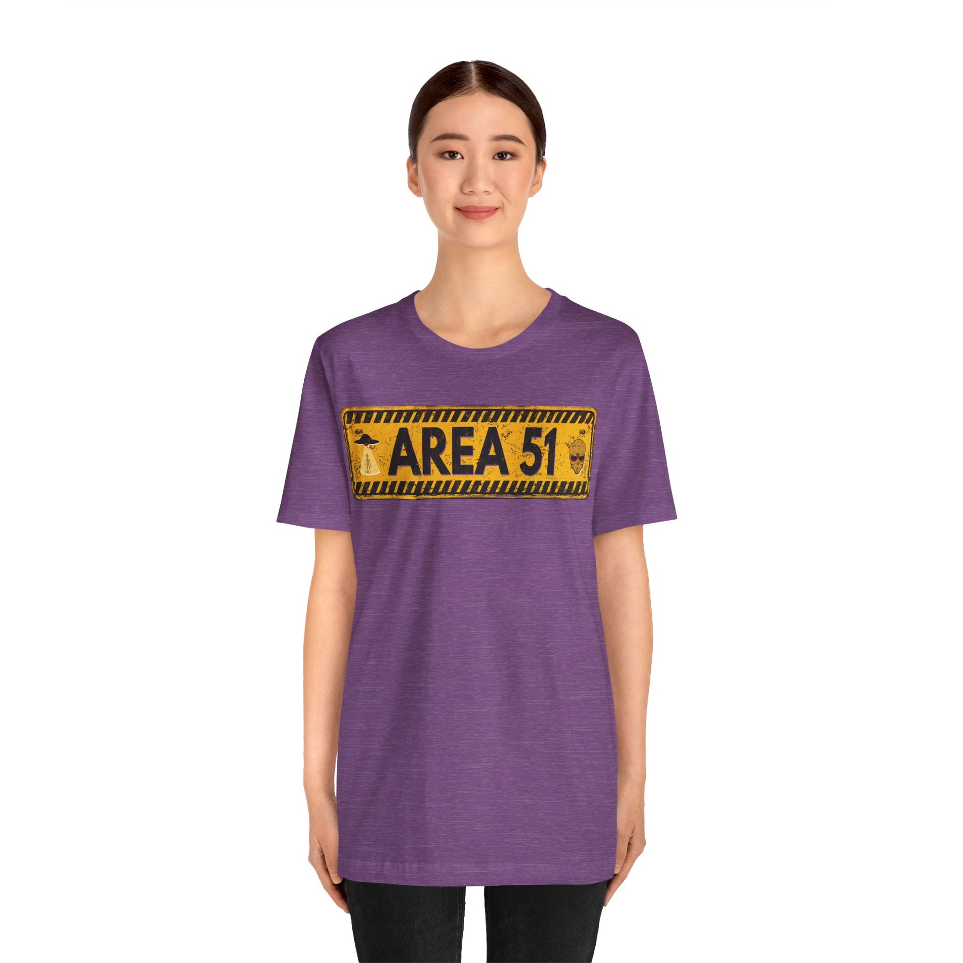 Area 51 Distressed Alien Sign Graphic Tee – Vintage Sci-Fi UFO Shirt