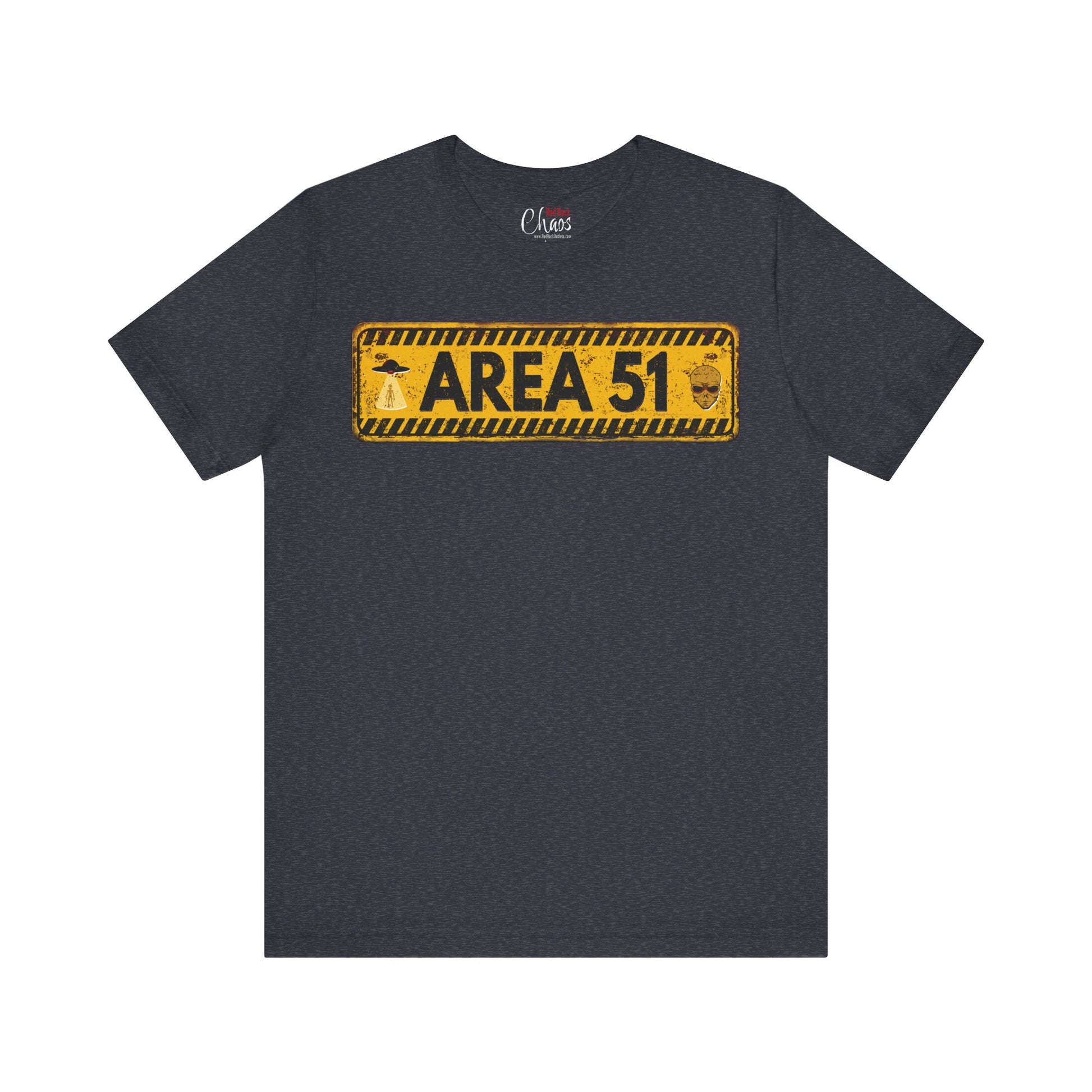 Area 51 Distressed Alien Sign Graphic Tee – Vintage Sci-Fi UFO Shirt