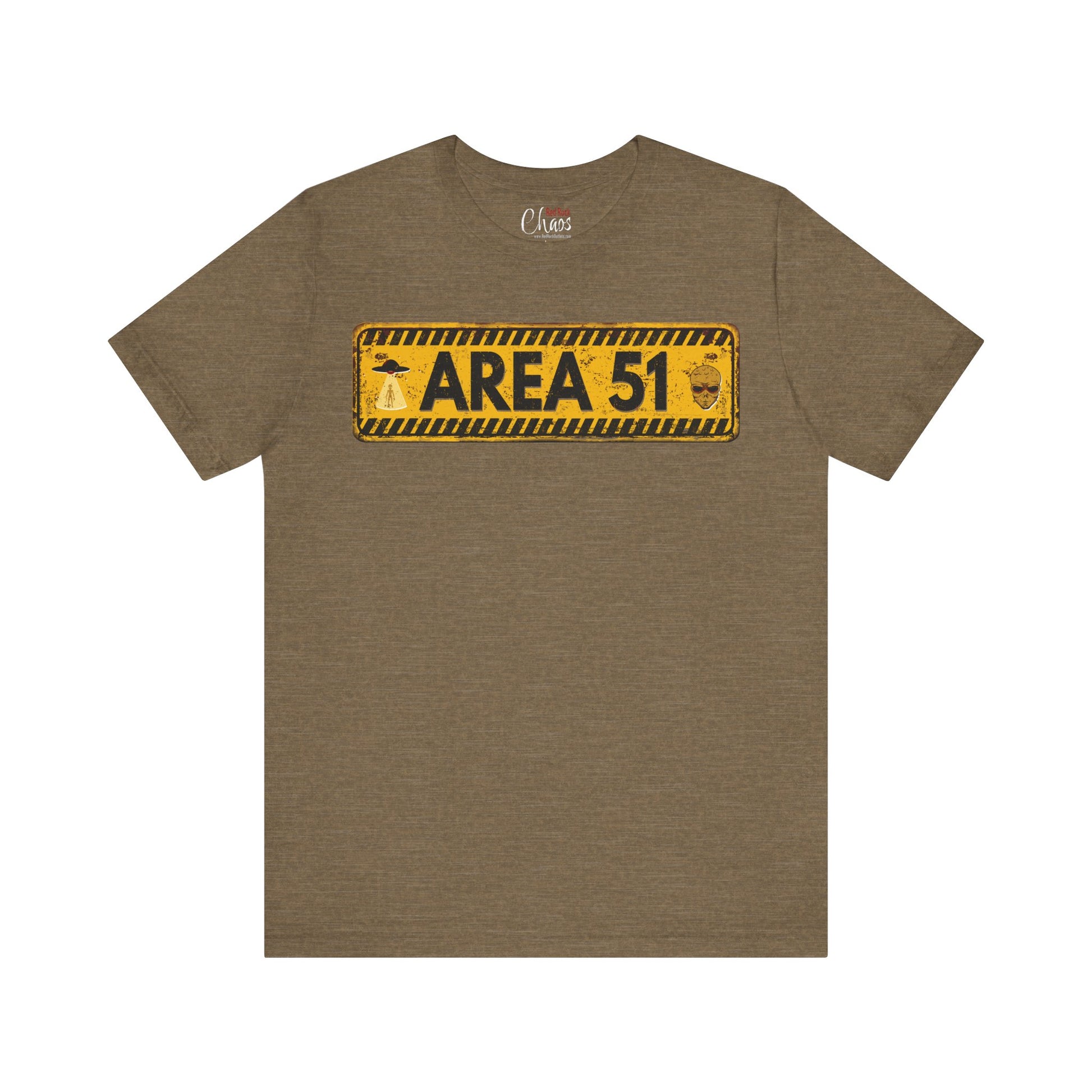 Area 51 Distressed Alien Sign Graphic Tee – Vintage Sci-Fi UFO Shirt