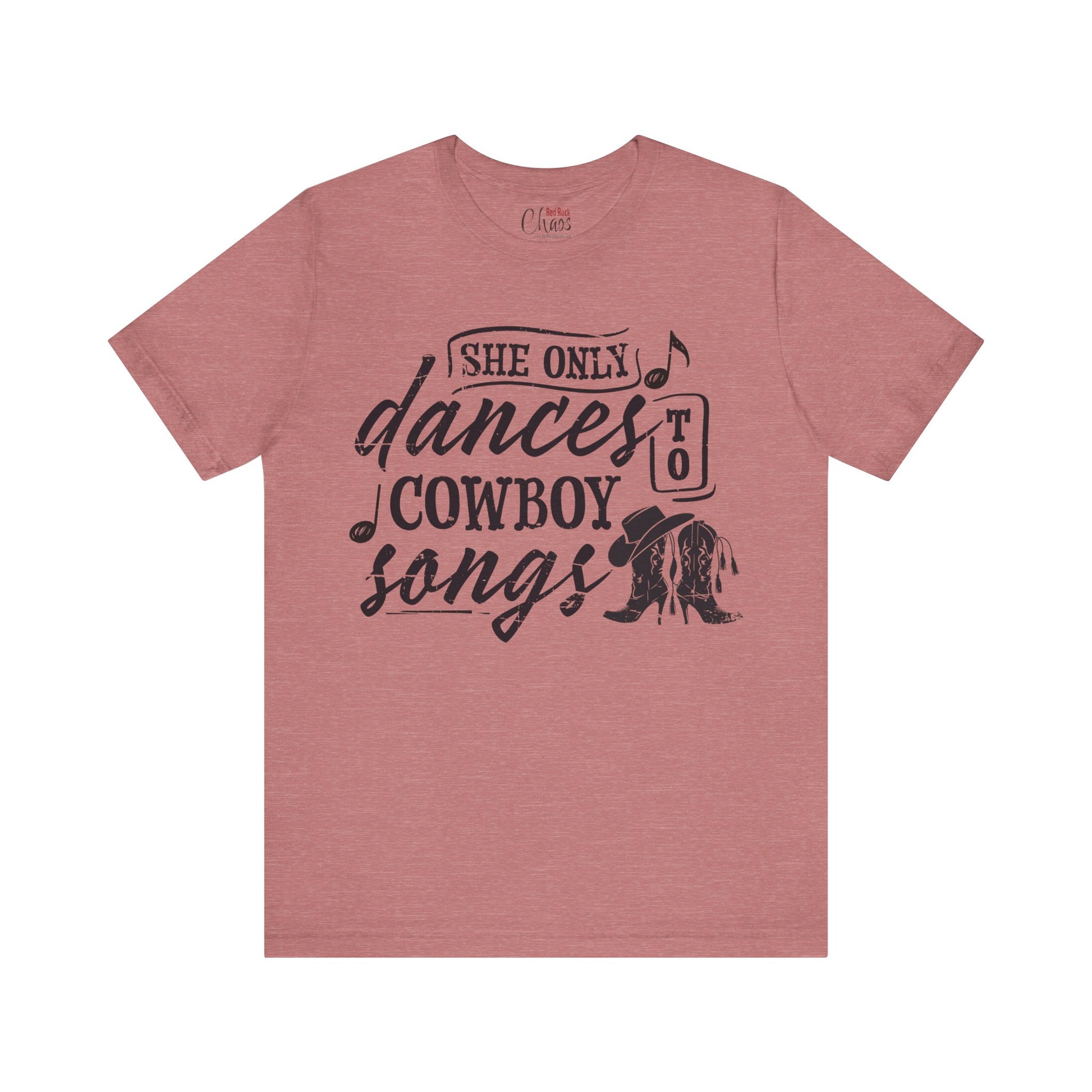 She Only Dances to Cowboy Songs – Western Graphic Tee for Country Music Lovers