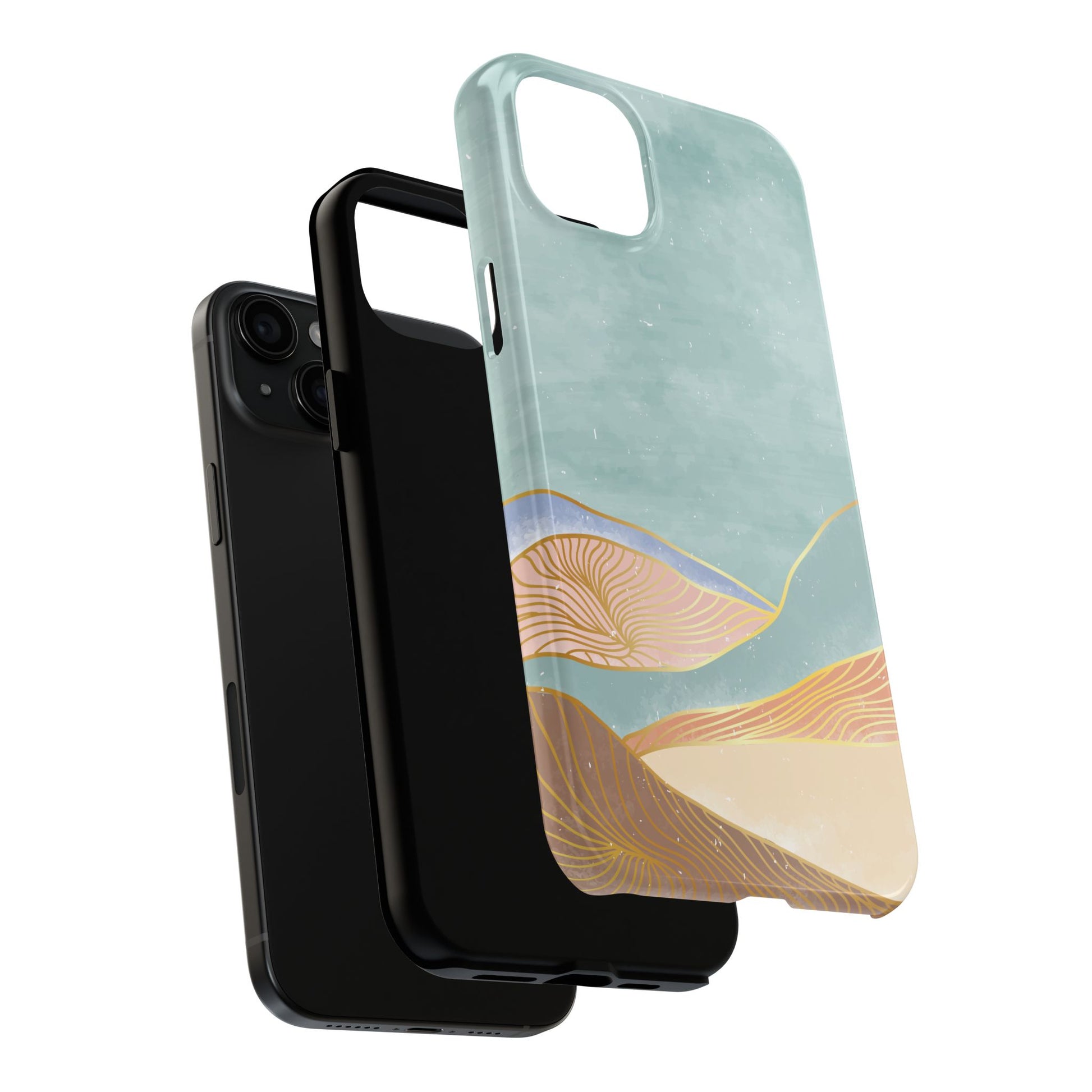Soft Mist Abstract Mountain Cell Phone Case