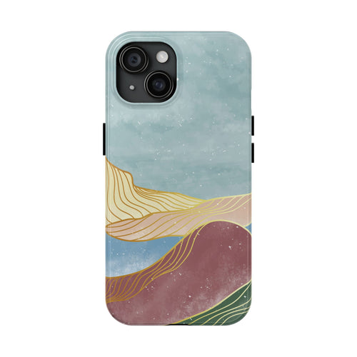 Abstract Mountain Blue Skies scene Phone Case