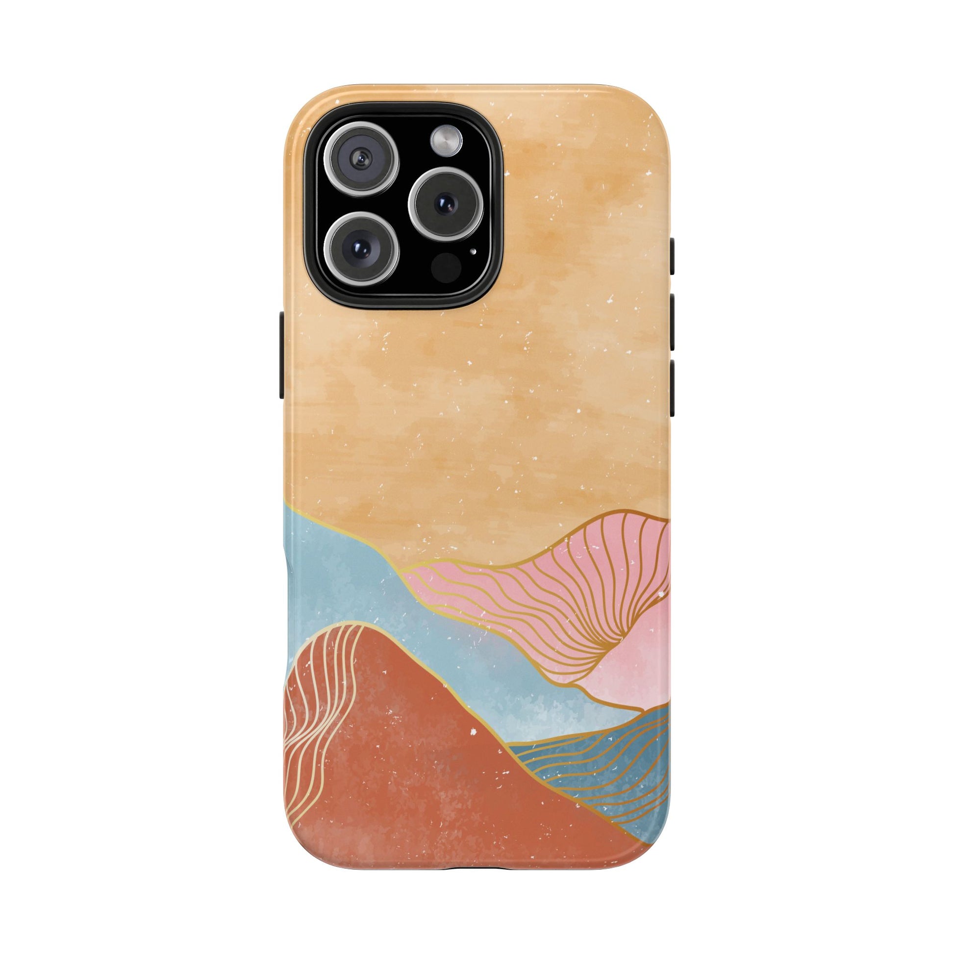 Golden Horizon Abstract Mountain Phone Case