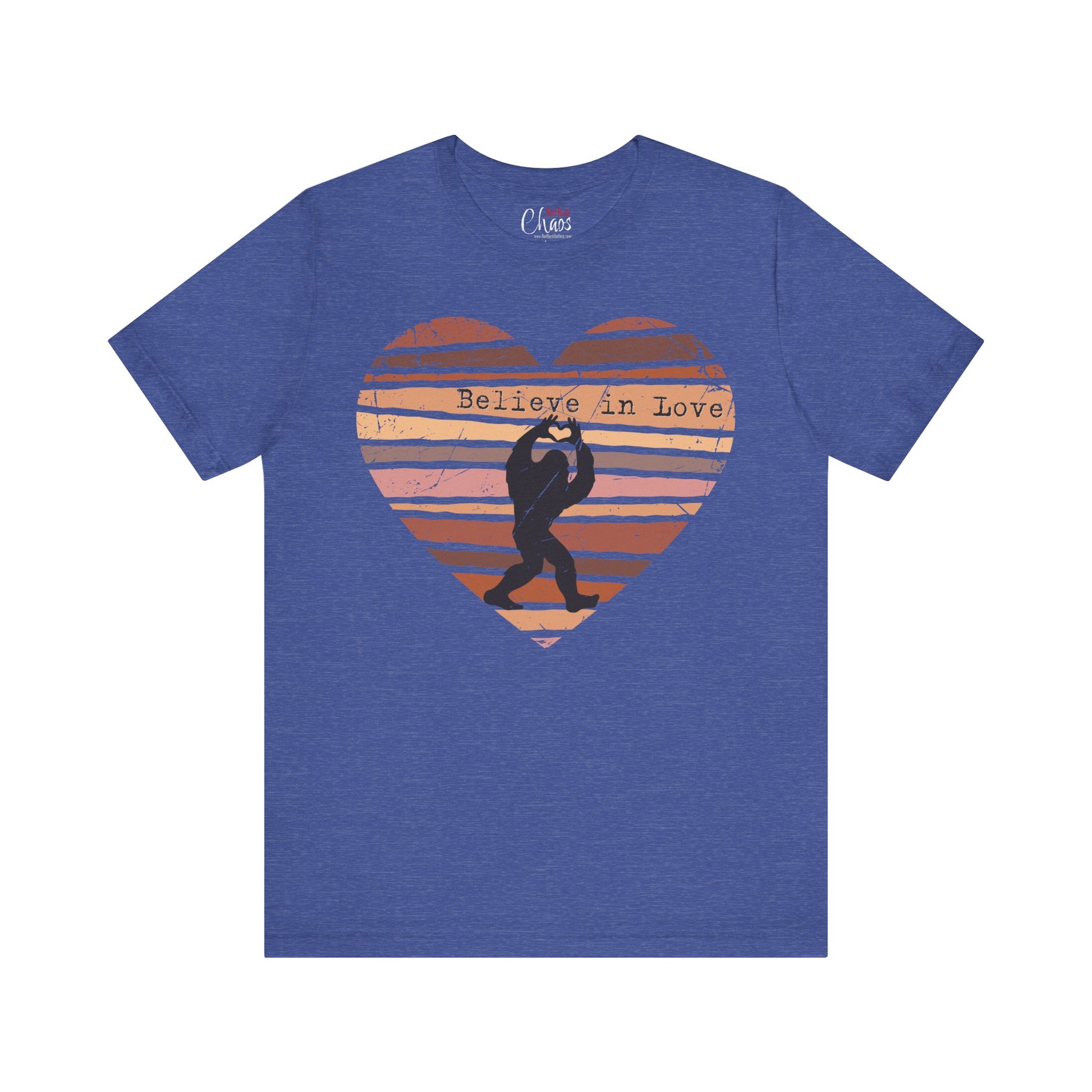 Believe in Love Bigfoot Retro Heart