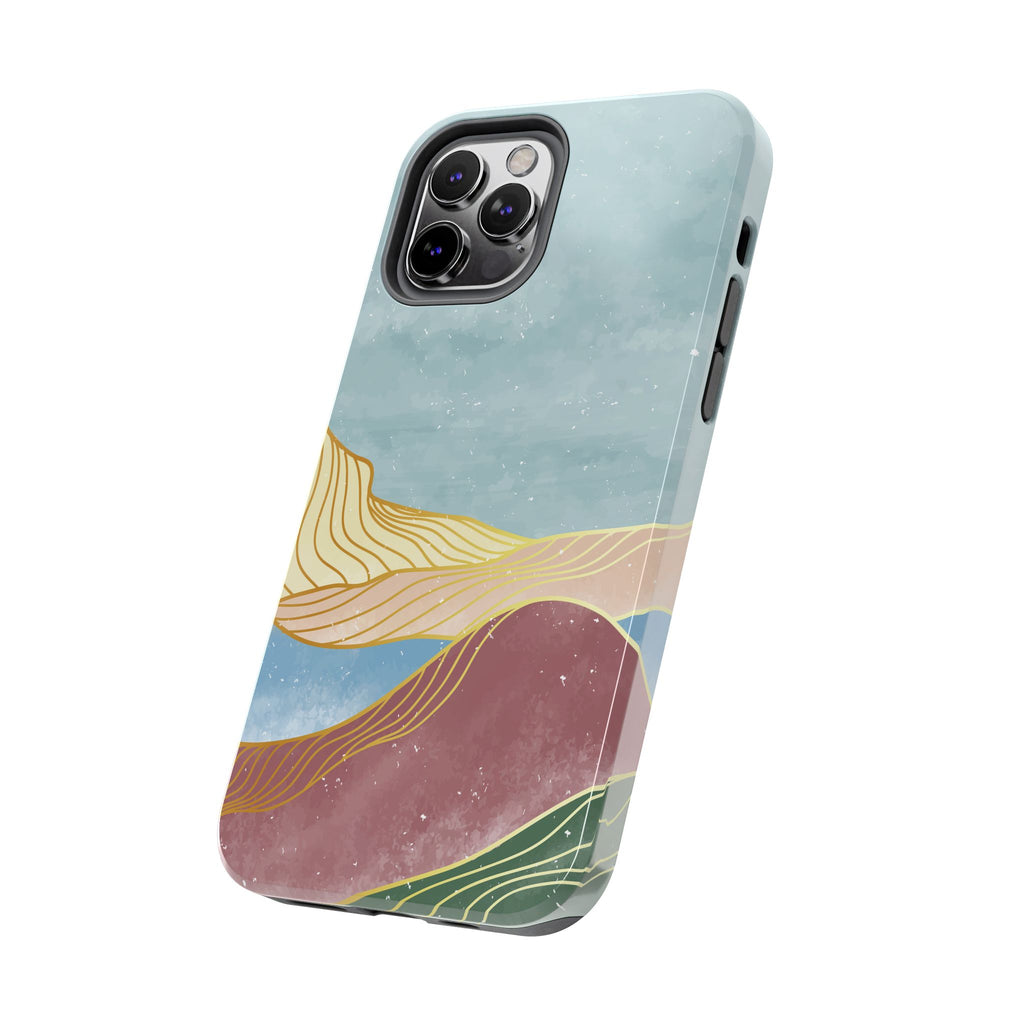 Abstract Mountain Blue Skies scene Phone Case