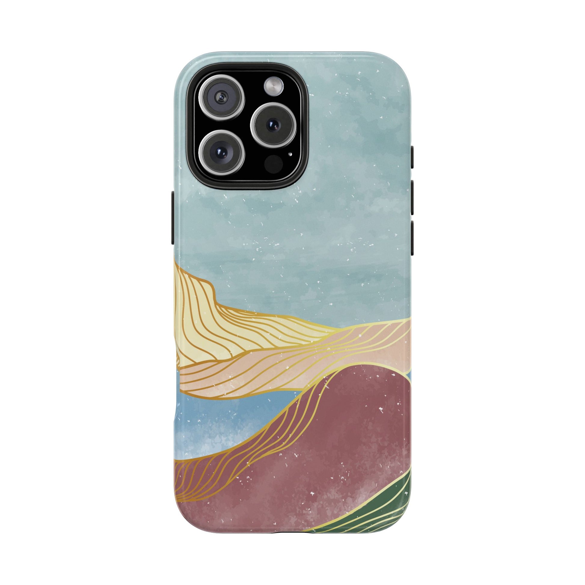 Abstract Mountain Blue Skies scene Phone Case