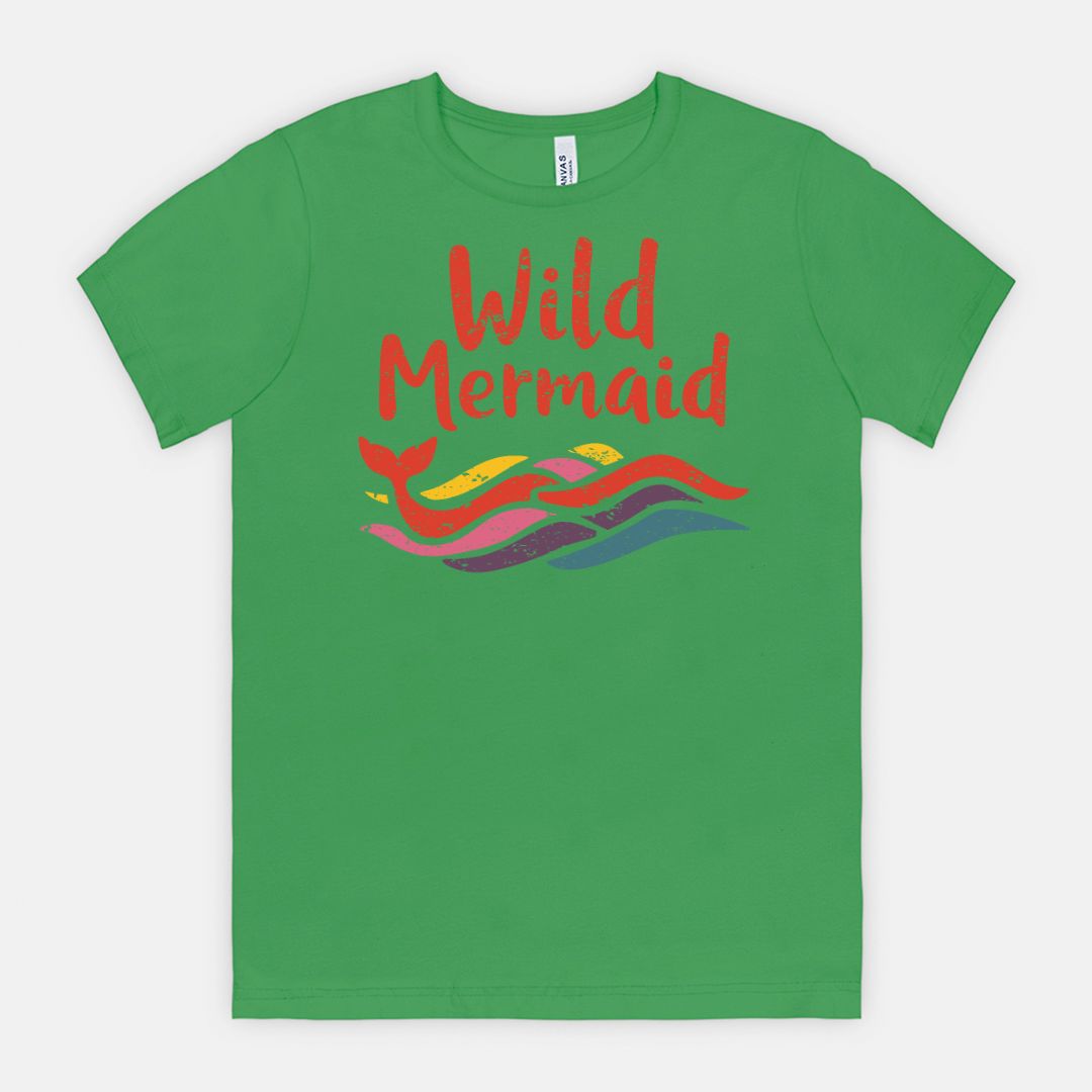 Wild Mermaid - Colorful Retro Ocean Vibes Tee