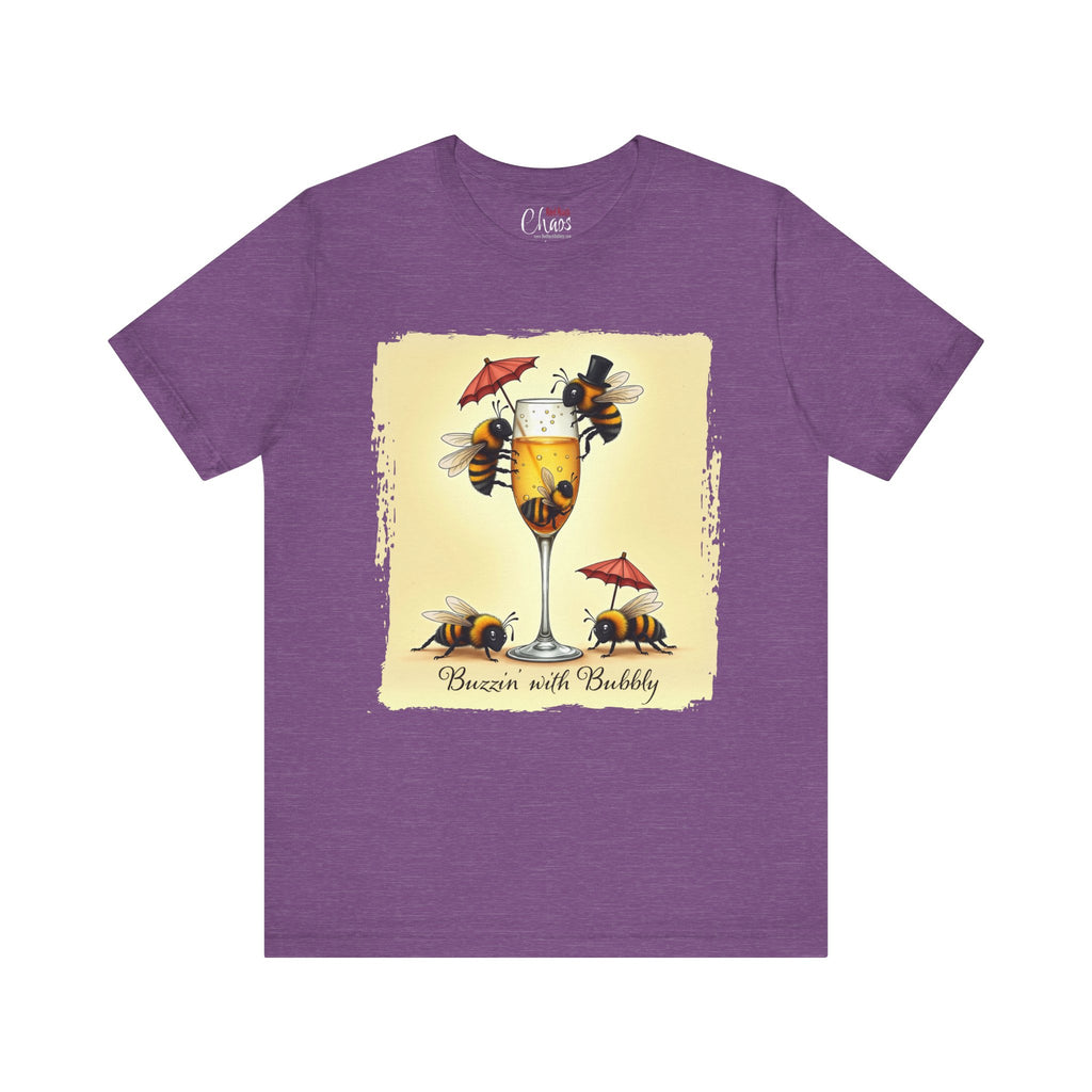 Buzzin’ with Bubbly – Funny Bee Champagne Shirt