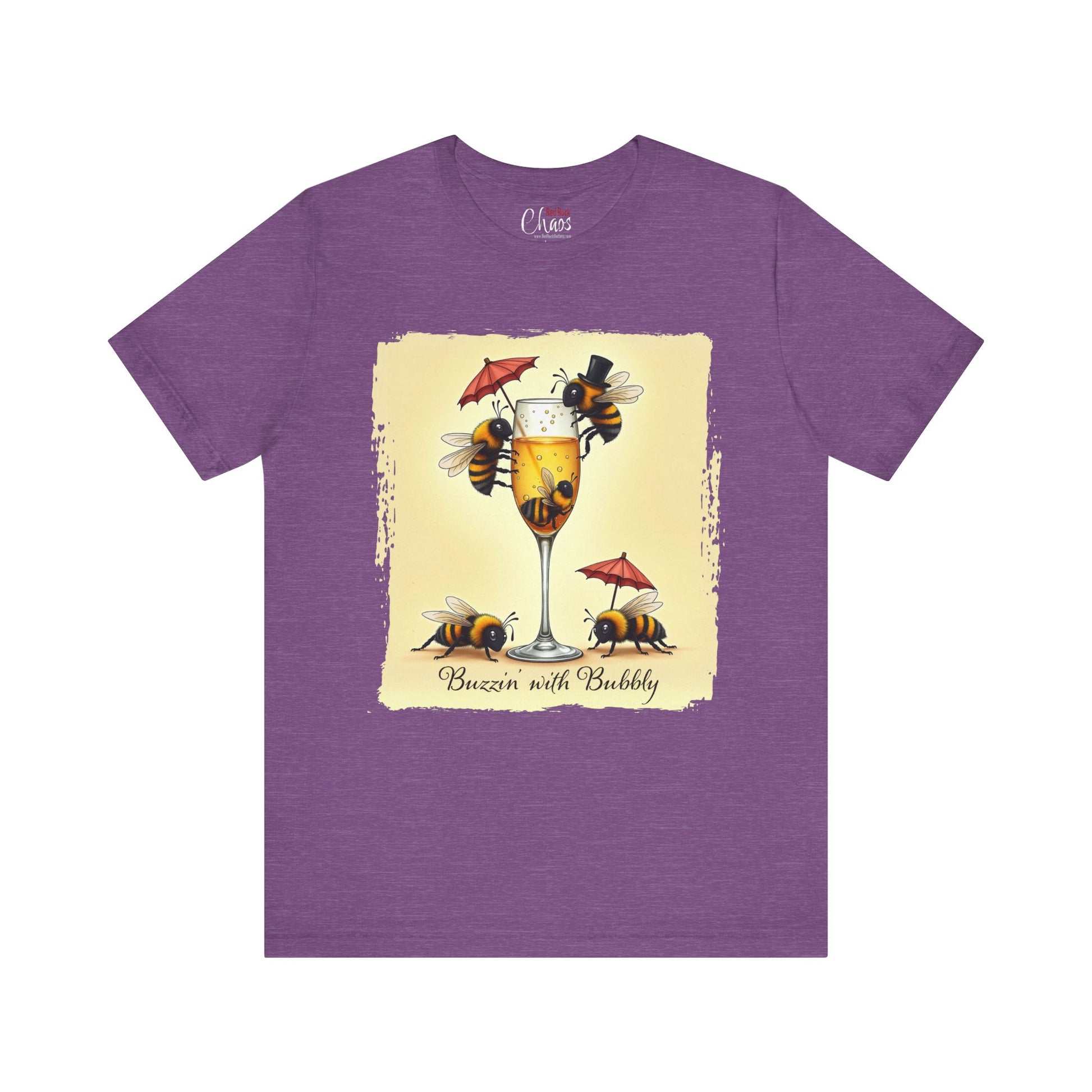 Buzzin’ with Bubbly – Funny Bee Champagne Shirt