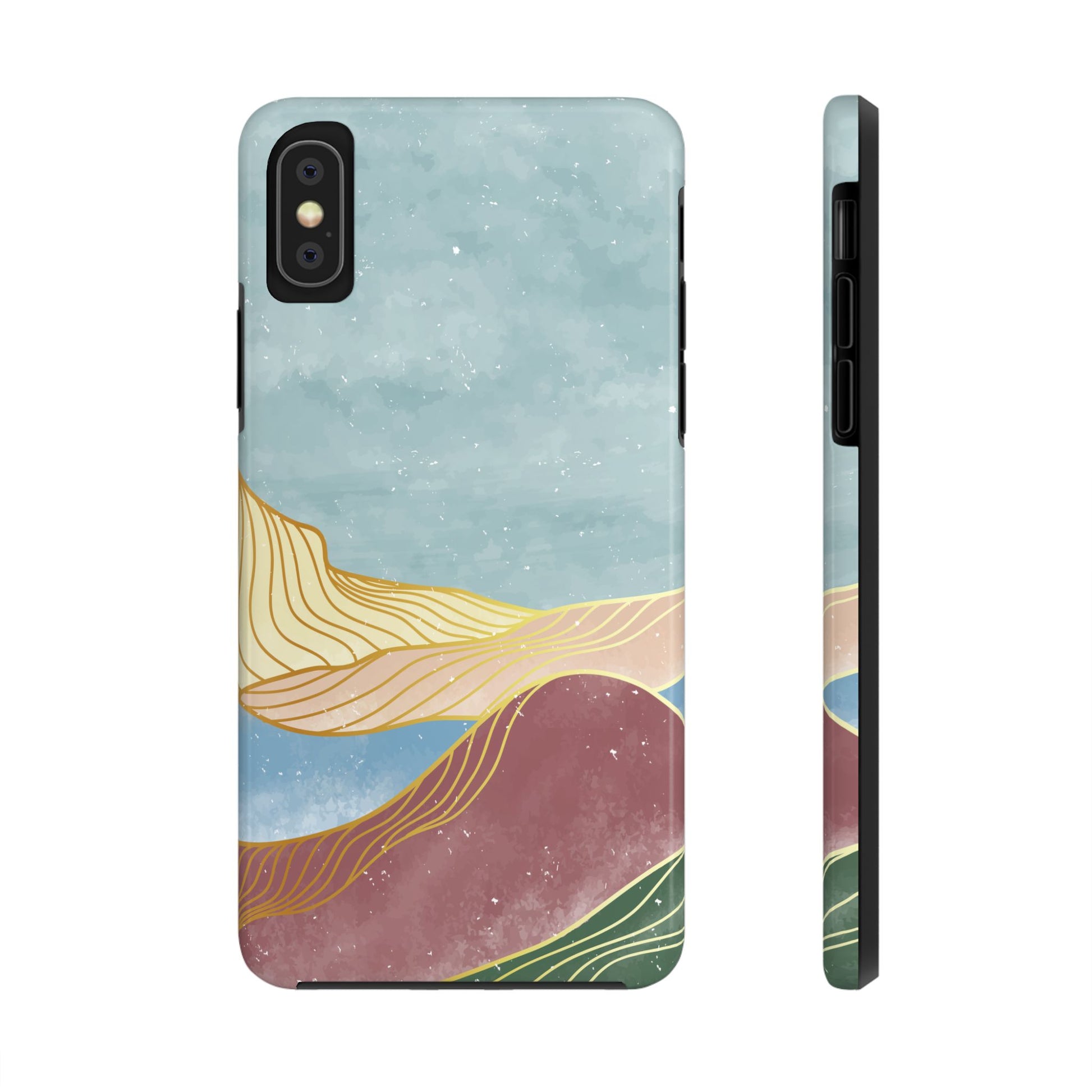 Abstract Mountain Blue Skies scene Phone Case