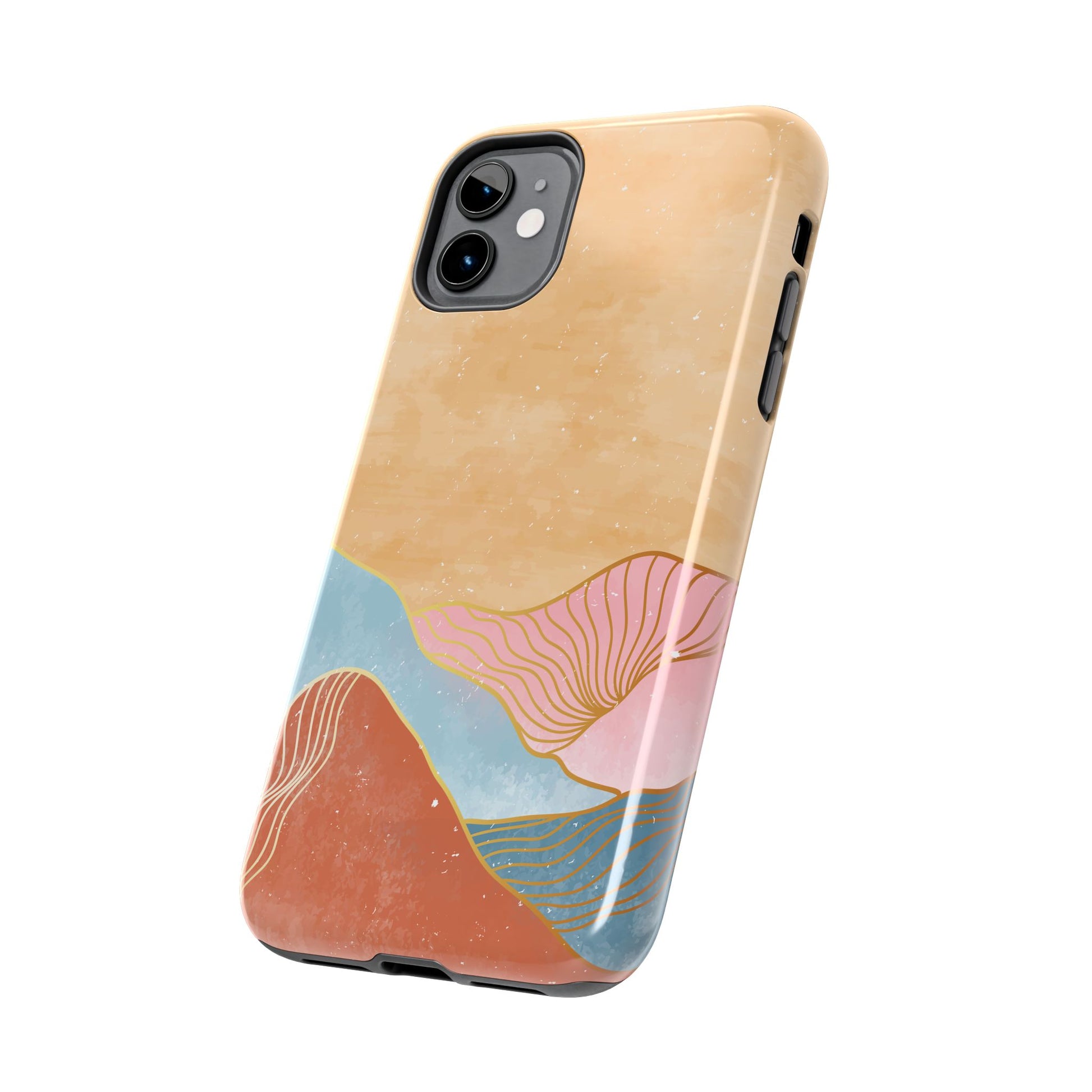 Golden Horizon Abstract Mountain Phone Case