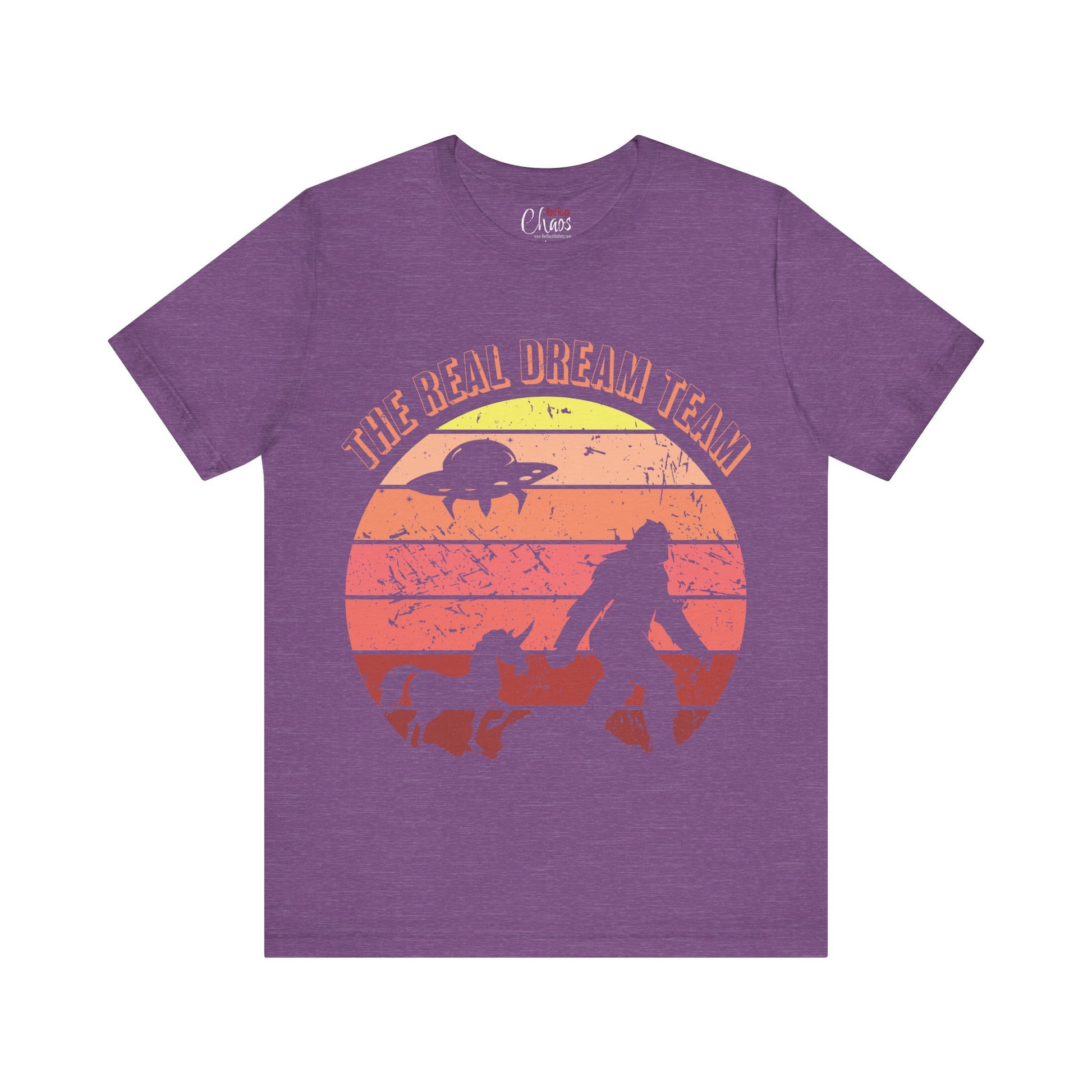 The Real Dream Team Retro Sunset Bigfoot, Unicorn & UFO Shirt