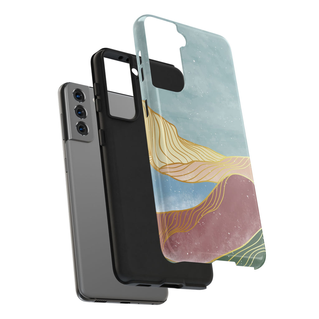 Abstract Mountain Blue Skies scene Phone Case