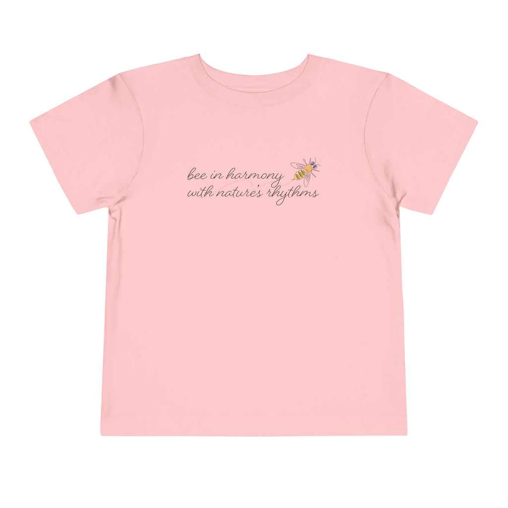 Bee in Harmony with Nature's Rhythms- Toddler Short Sleeve Tee