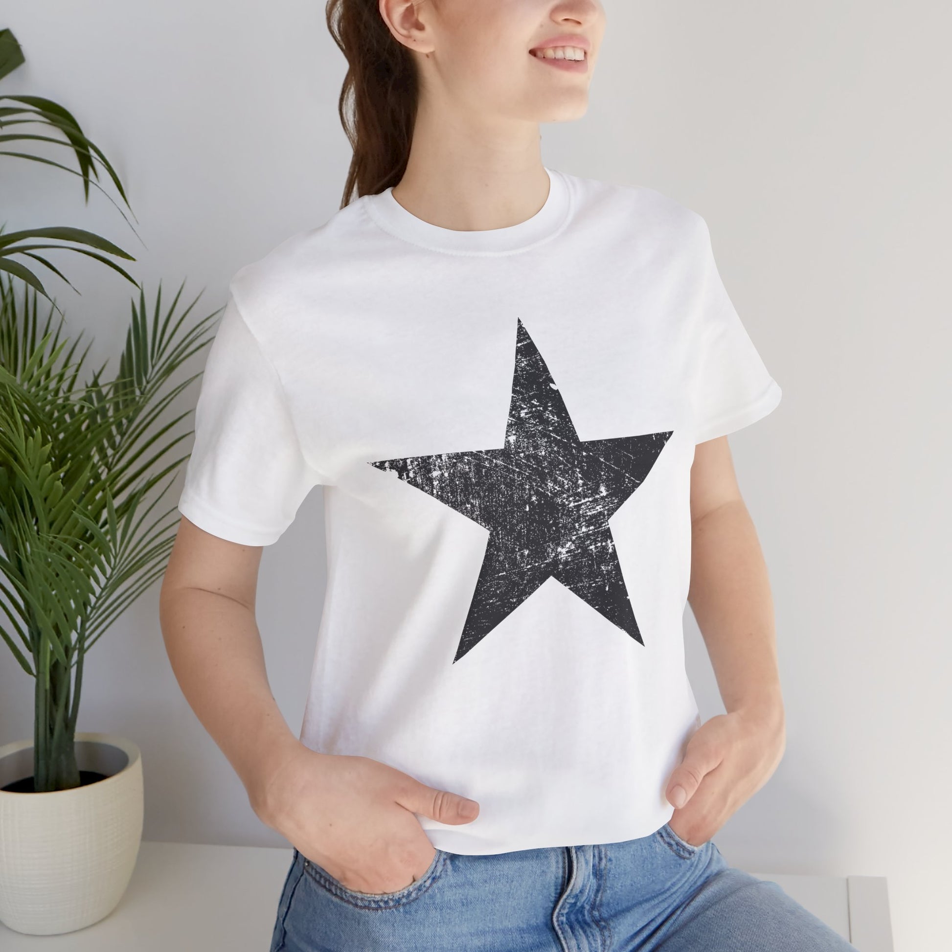 Black Distressed Star