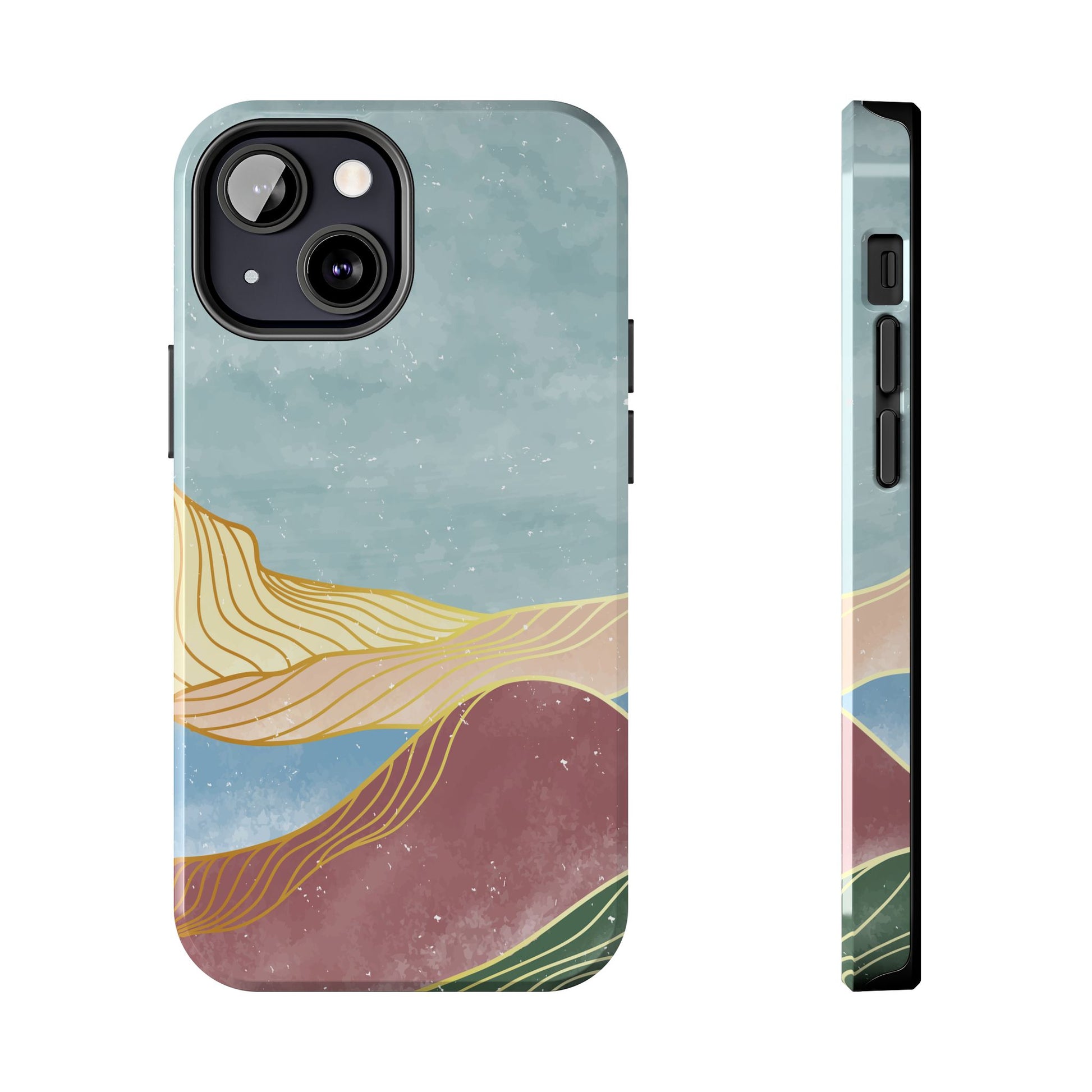 Abstract Mountain Blue Skies scene Phone Case
