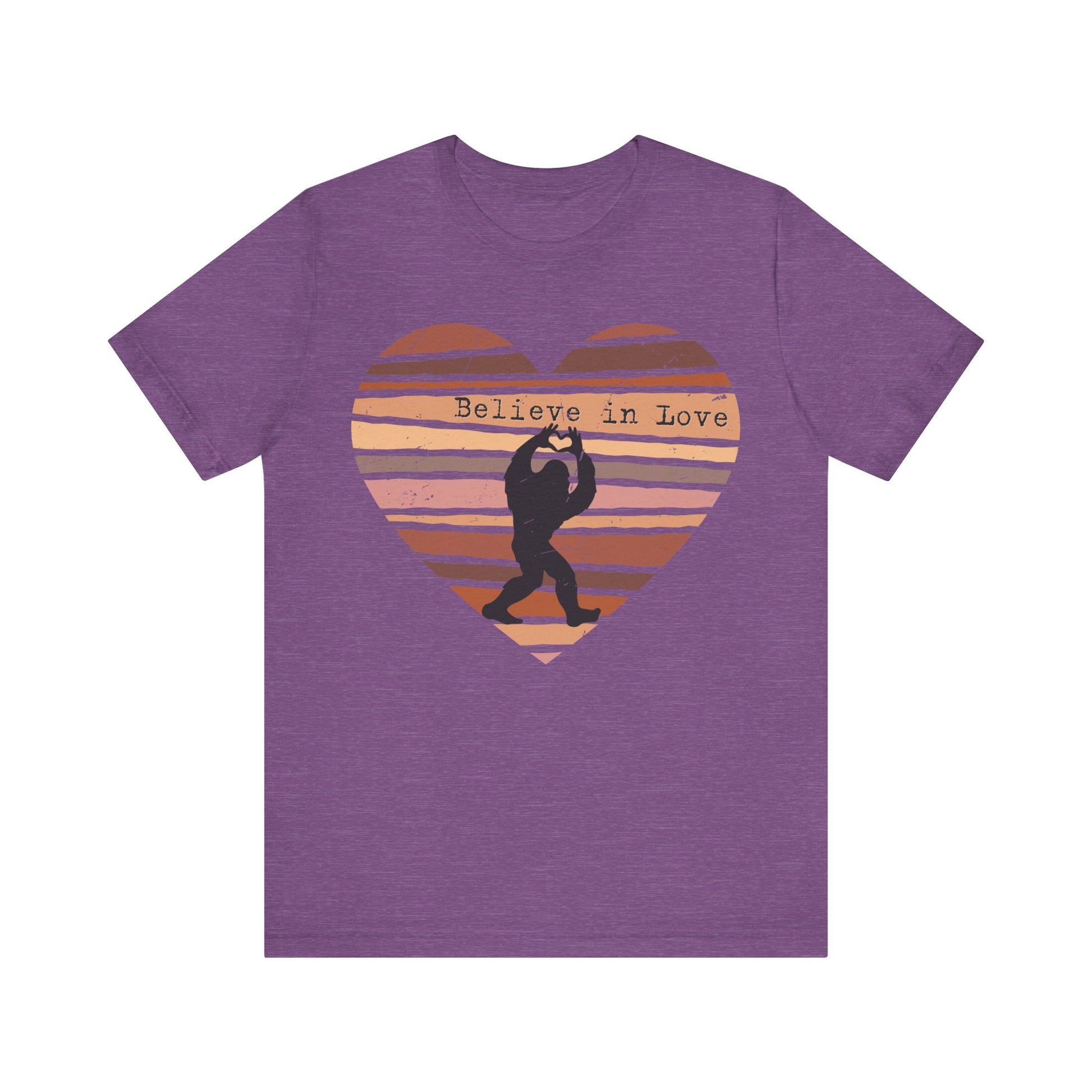 Believe in Love Bigfoot Retro Heart