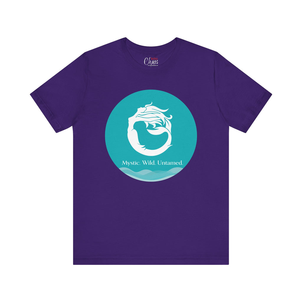 Mystic Wild Untamed Mermaid Circle Tee – Minimalist Ocean Waves Design