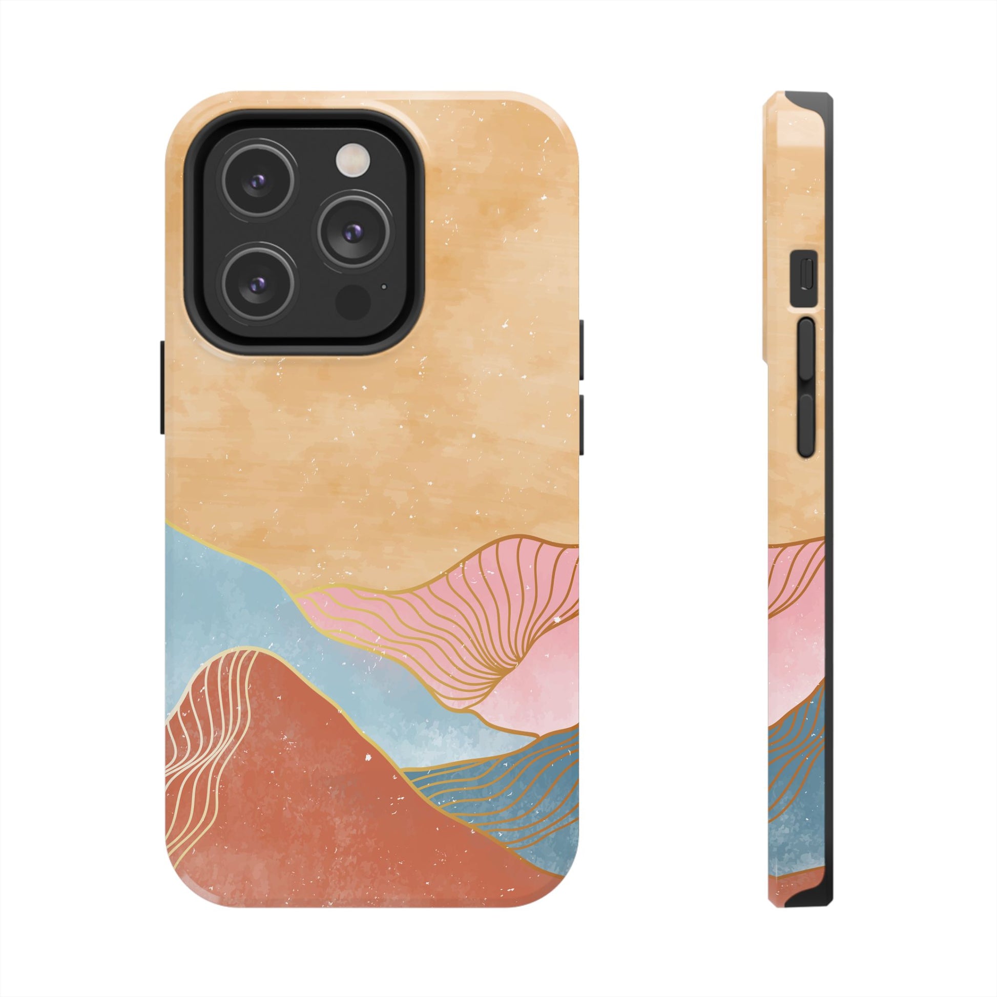 Golden Horizon Abstract Mountain Phone Case