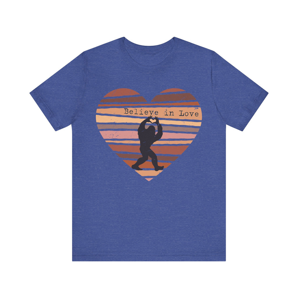 Believe in Love Bigfoot Retro Heart