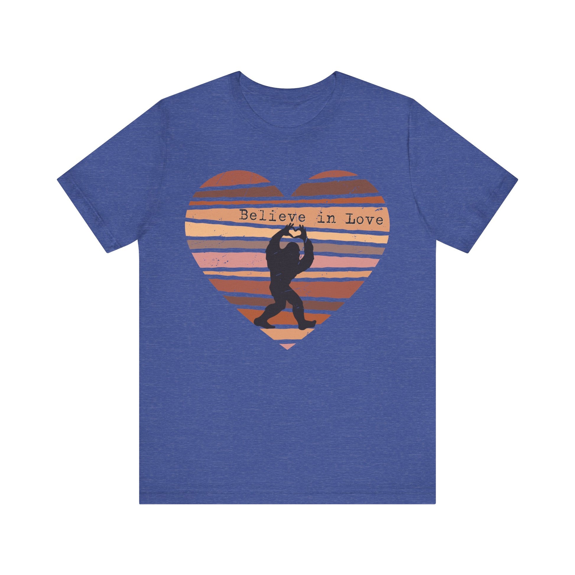 Believe in Love Bigfoot Retro Heart