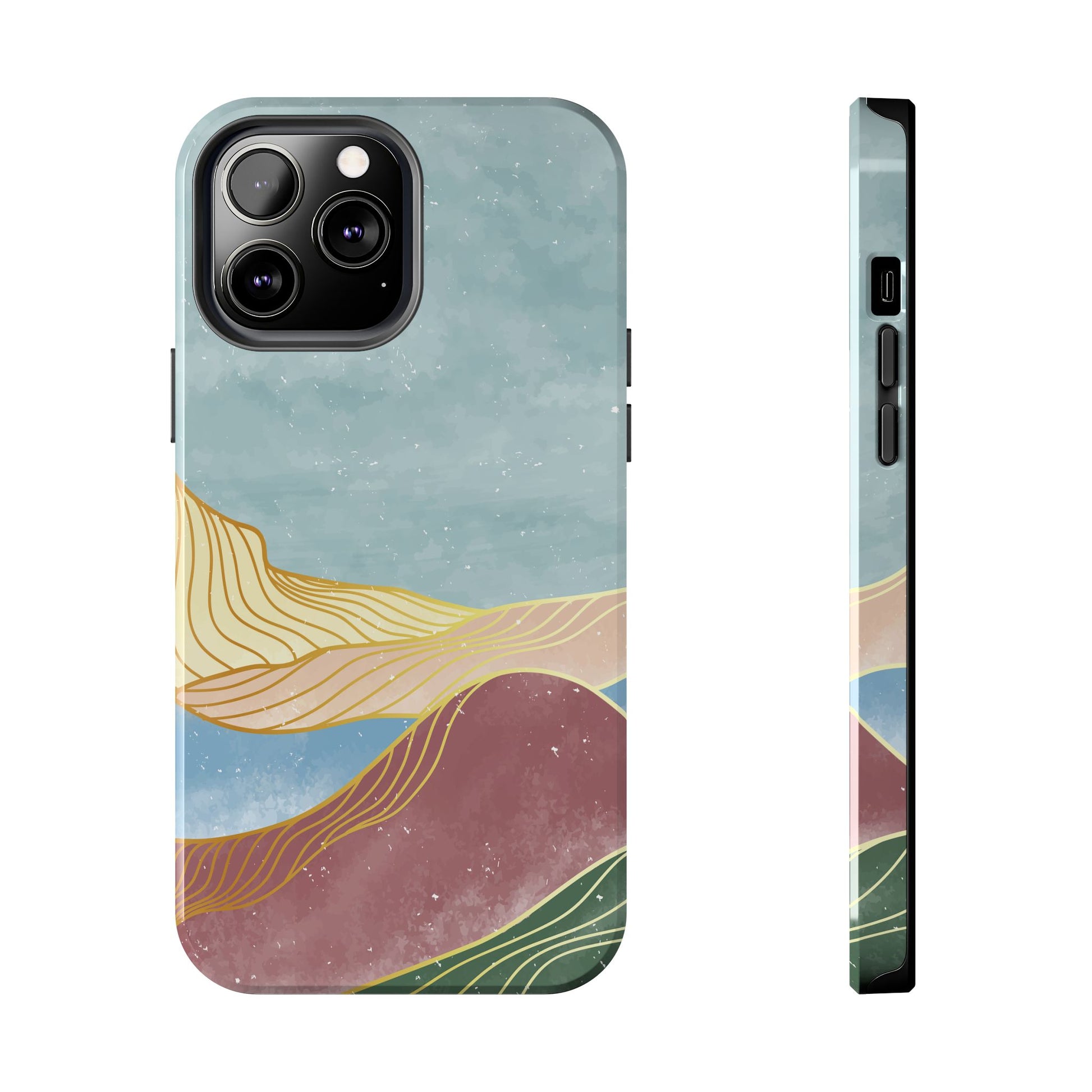 Abstract Mountain Blue Skies scene Phone Case