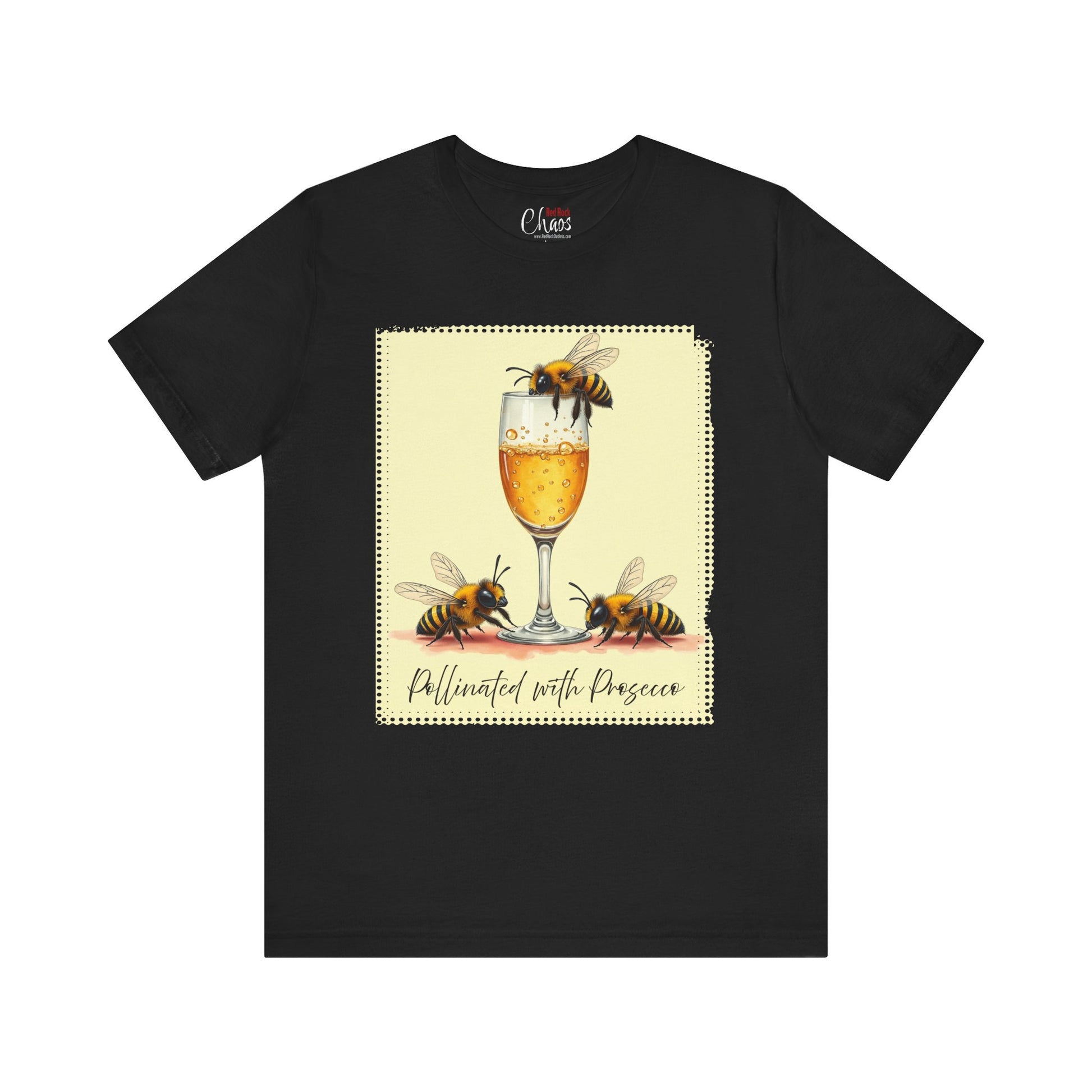 Pollinated with Prosecco – Cute Funny Bee Pun Tee