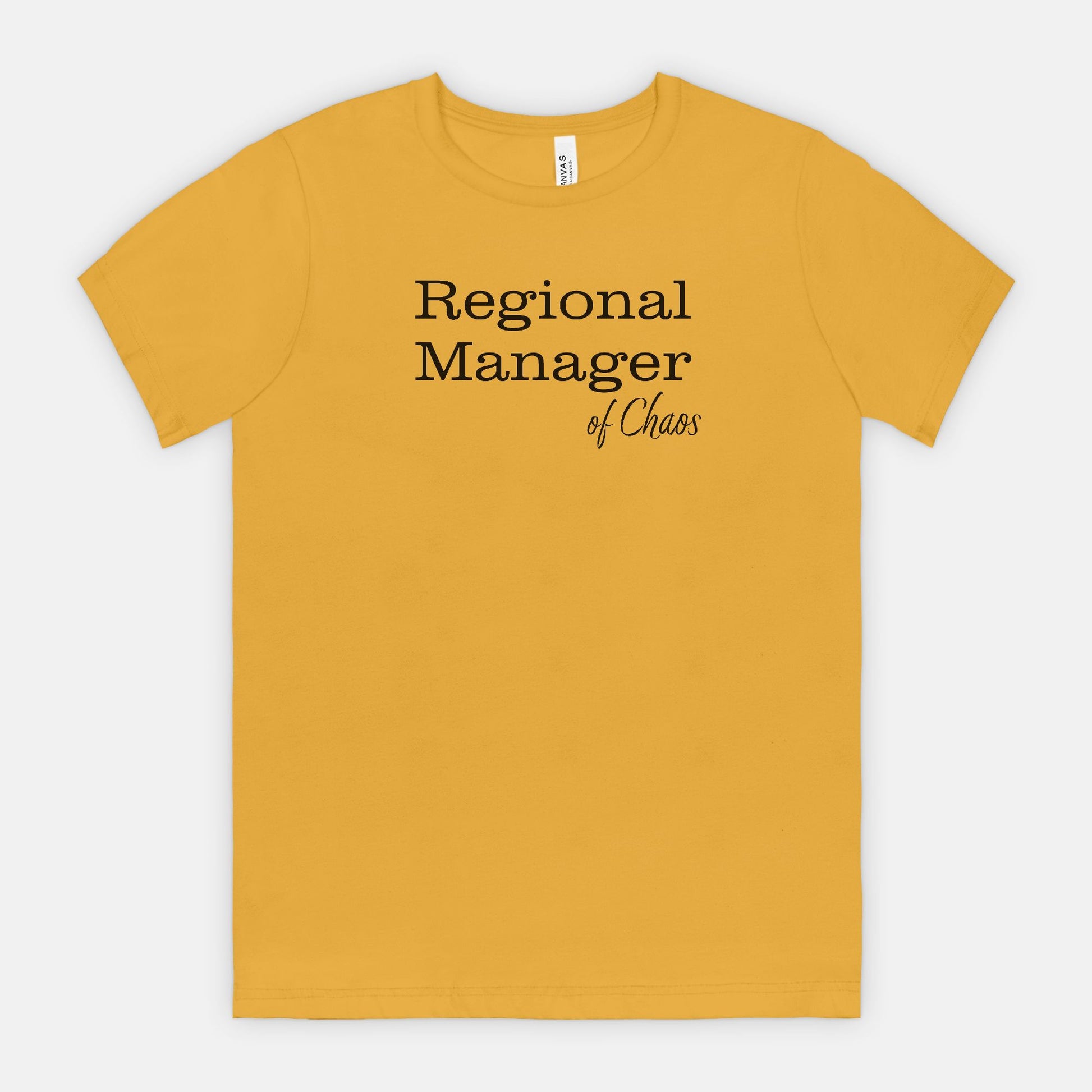 Regional Manager of Chaos Tee - Black Text