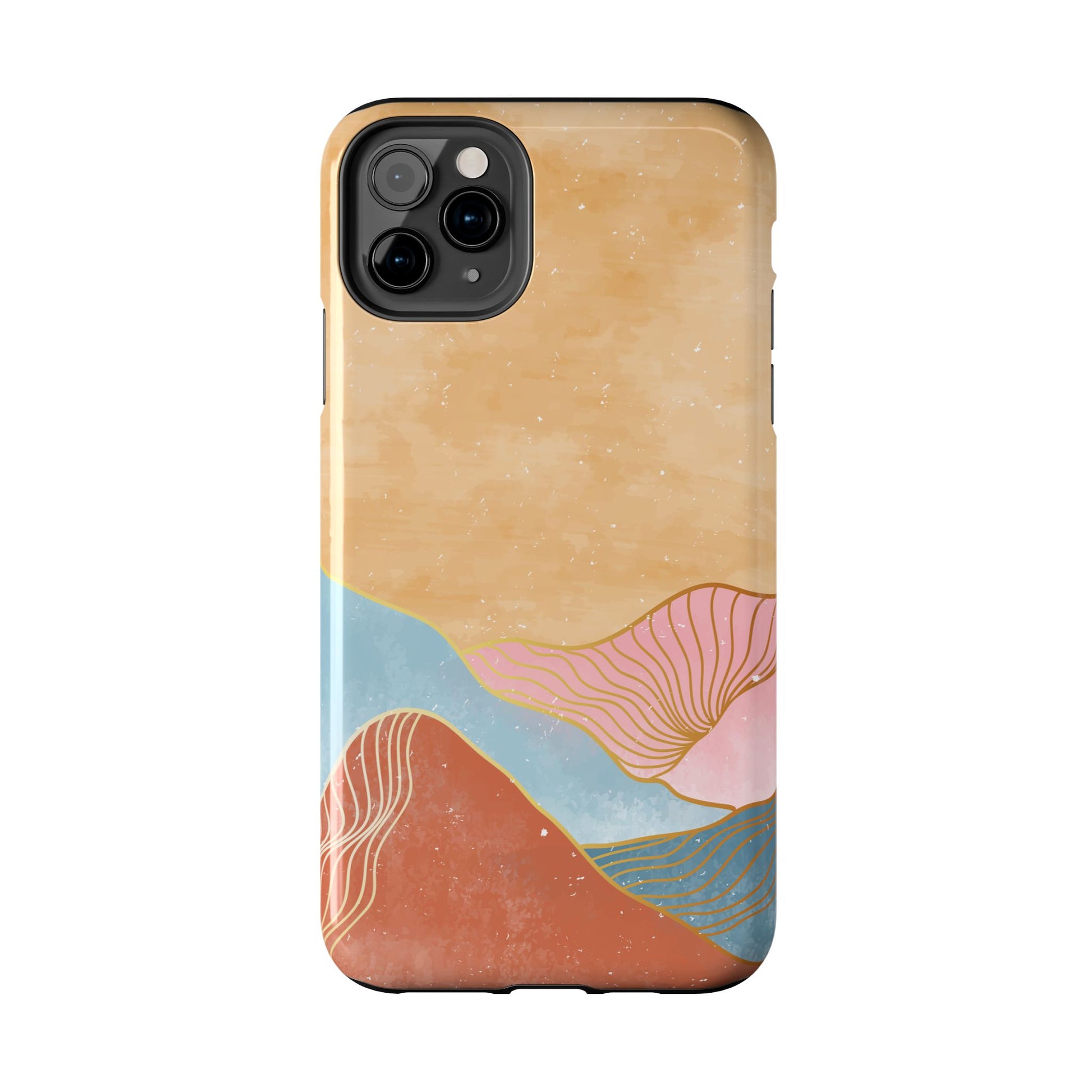 Golden Horizon Abstract Mountain Phone Case