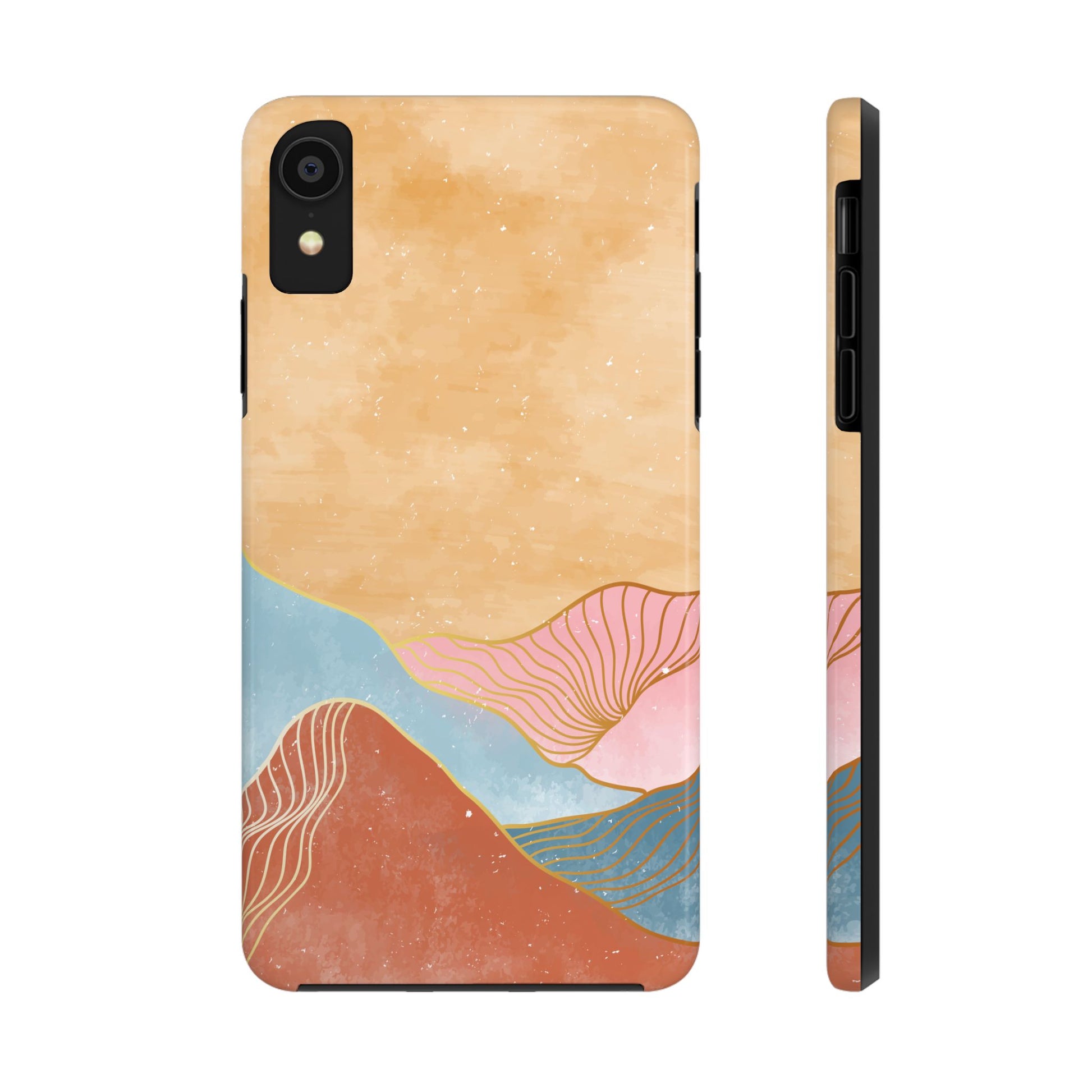 Golden Horizon Abstract Mountain Phone Case