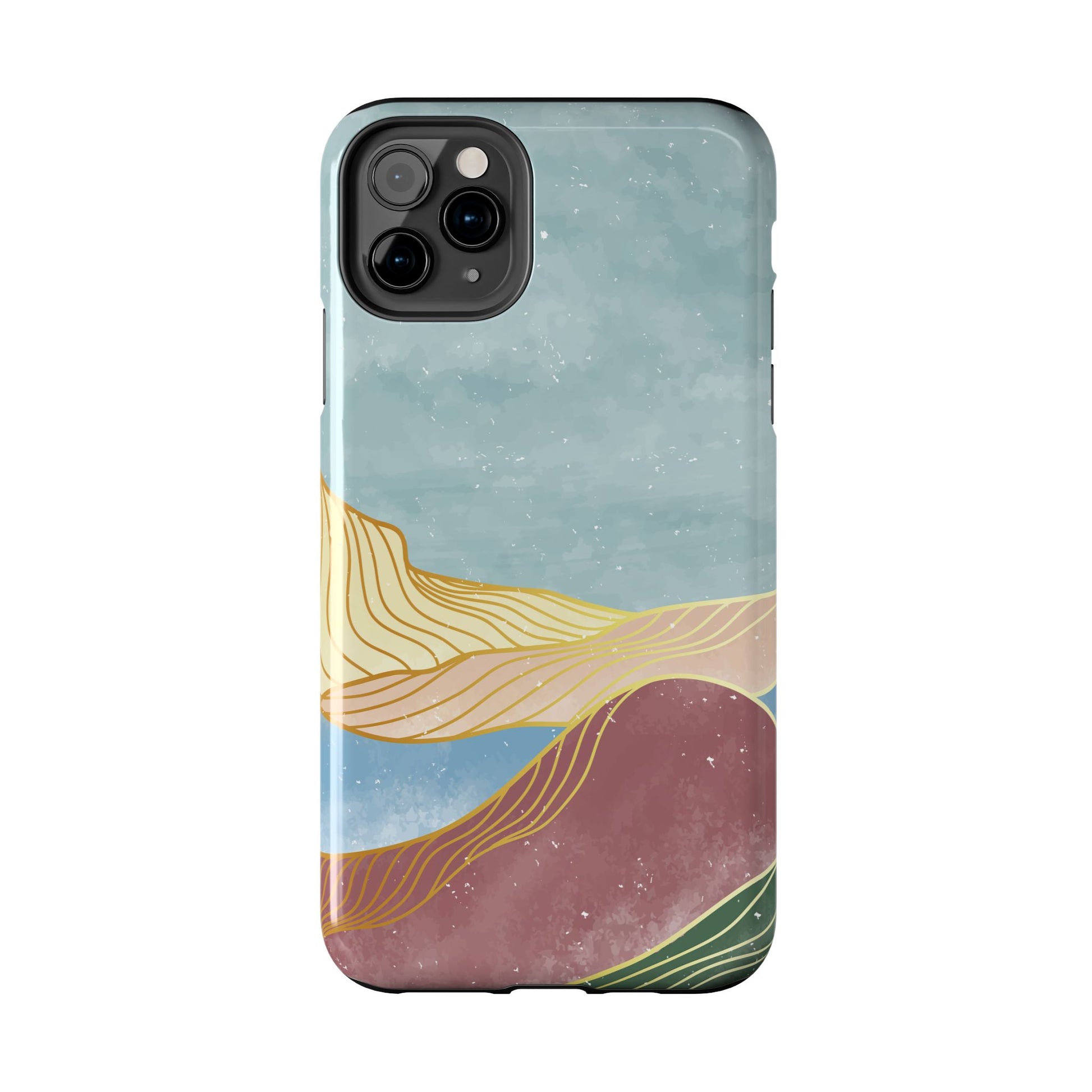Abstract Mountain Blue Skies scene Phone Case