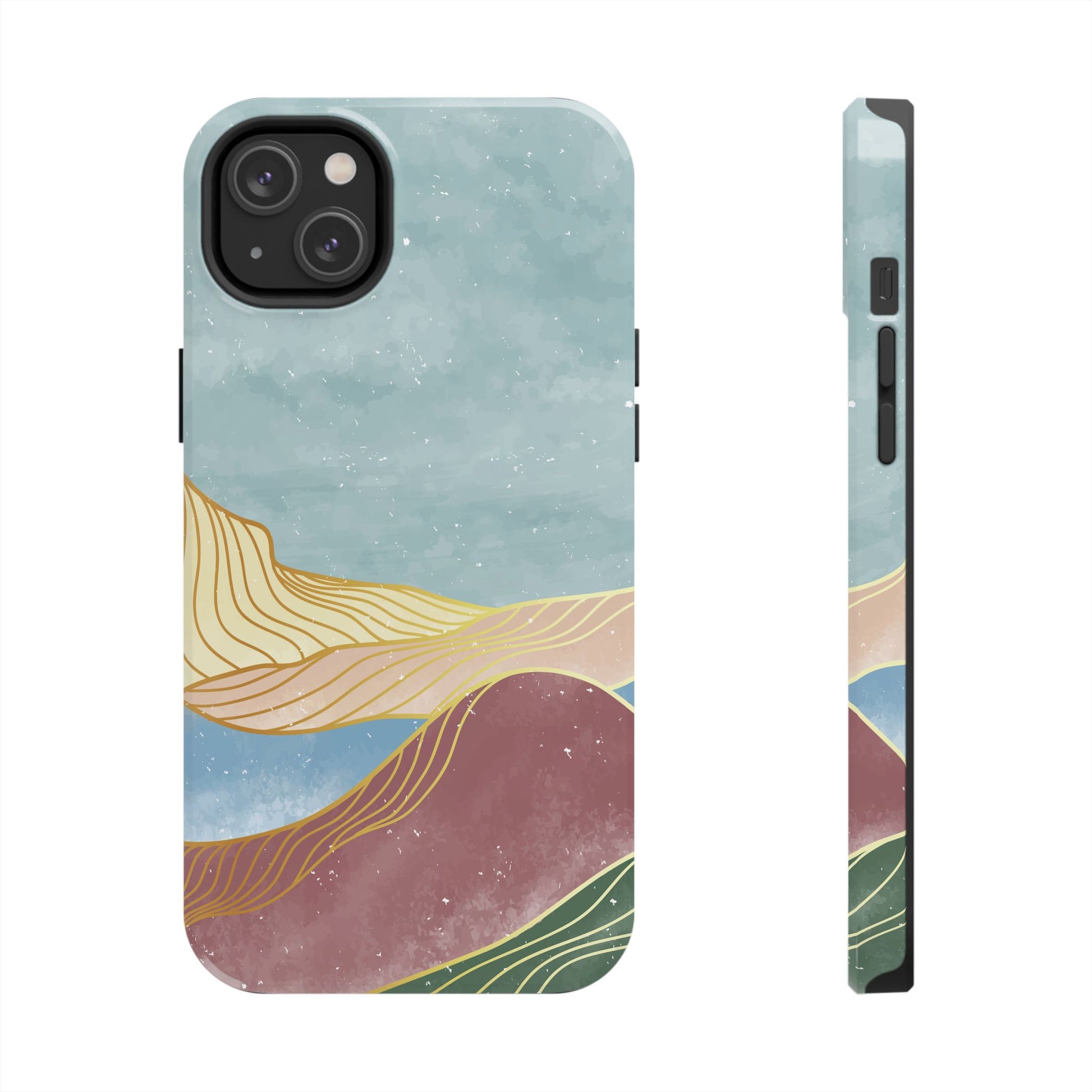 Abstract Mountain Blue Skies scene Phone Case