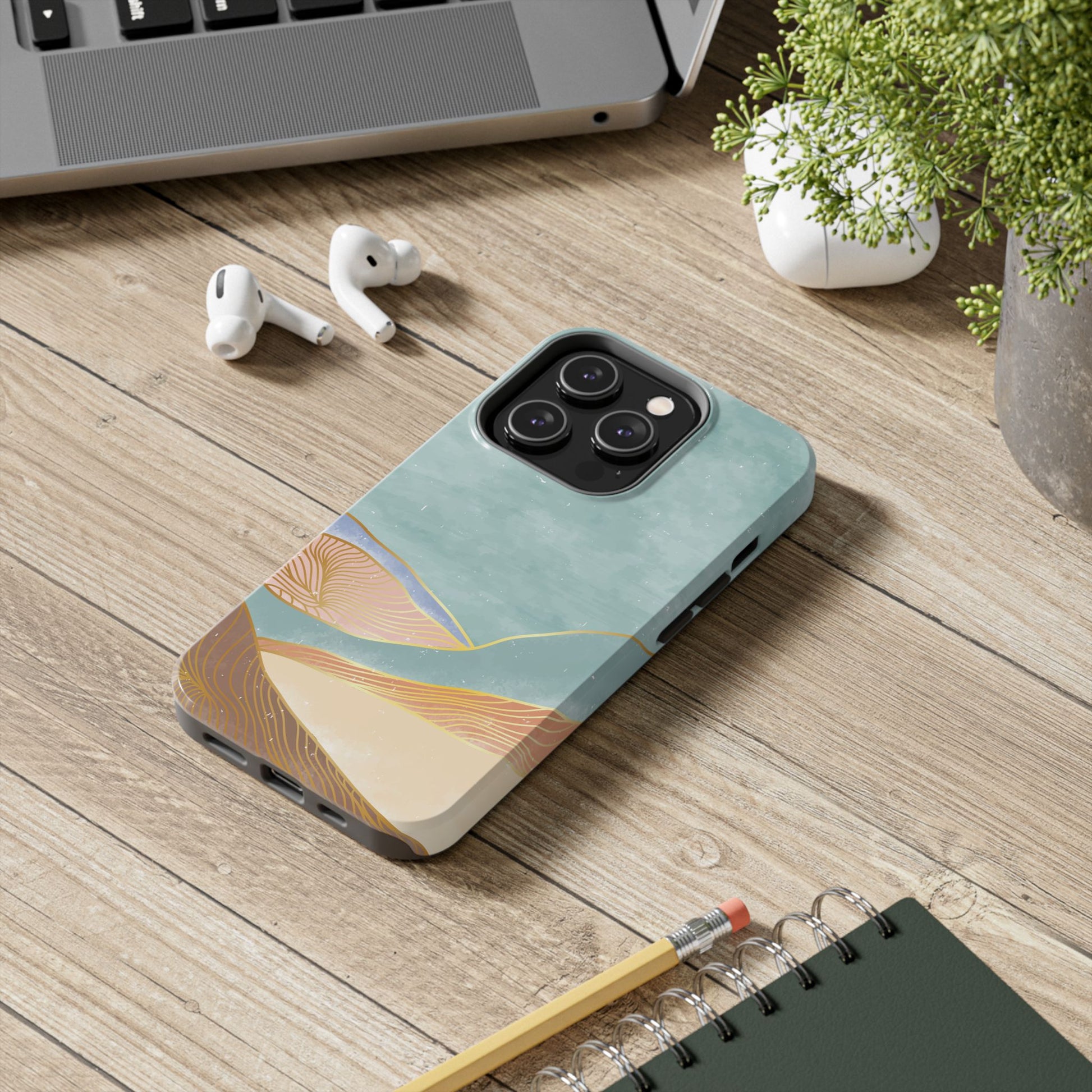 Soft Mist Abstract Mountain Cell Phone Case